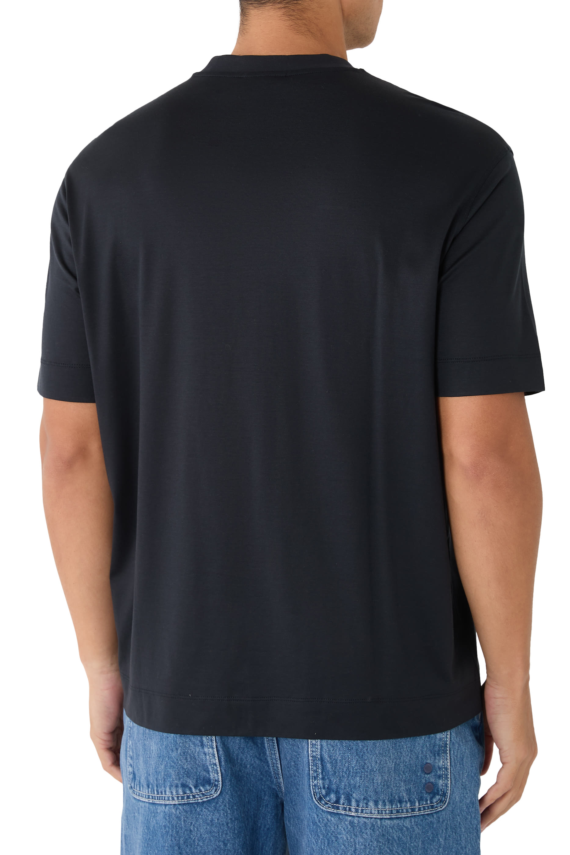 Oversized Eagle Logo Lyocell-blend Jersey T-Shirt