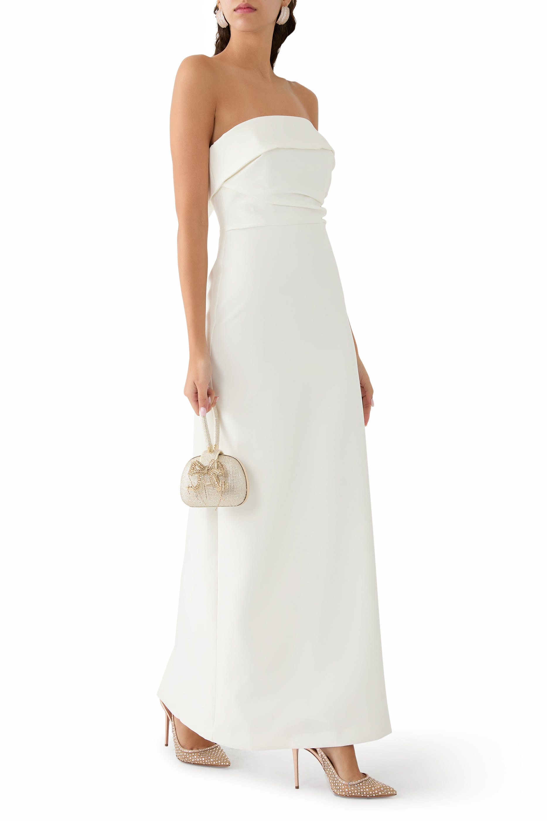 Bow Tie 105 Crystal Tulle Pumps