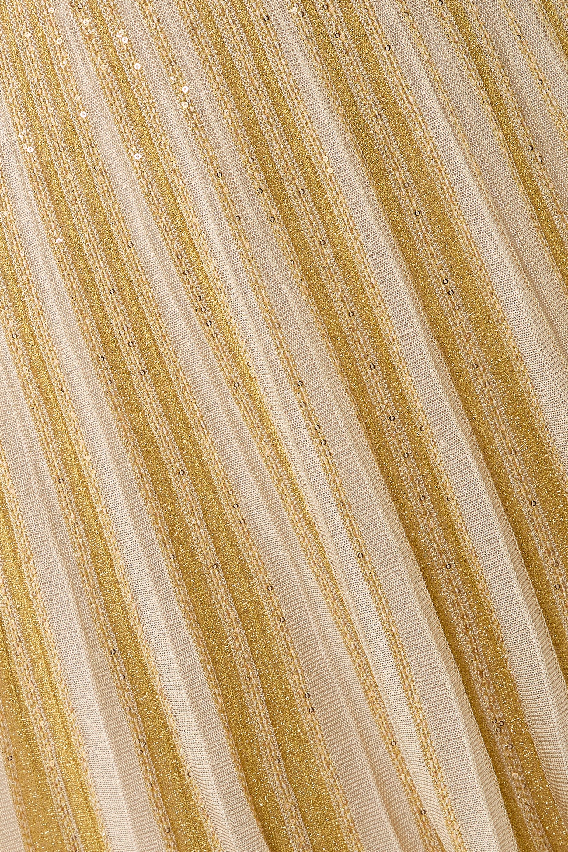 Ribbed Viscose Lamé Mini Dress with Cut-Out Detail