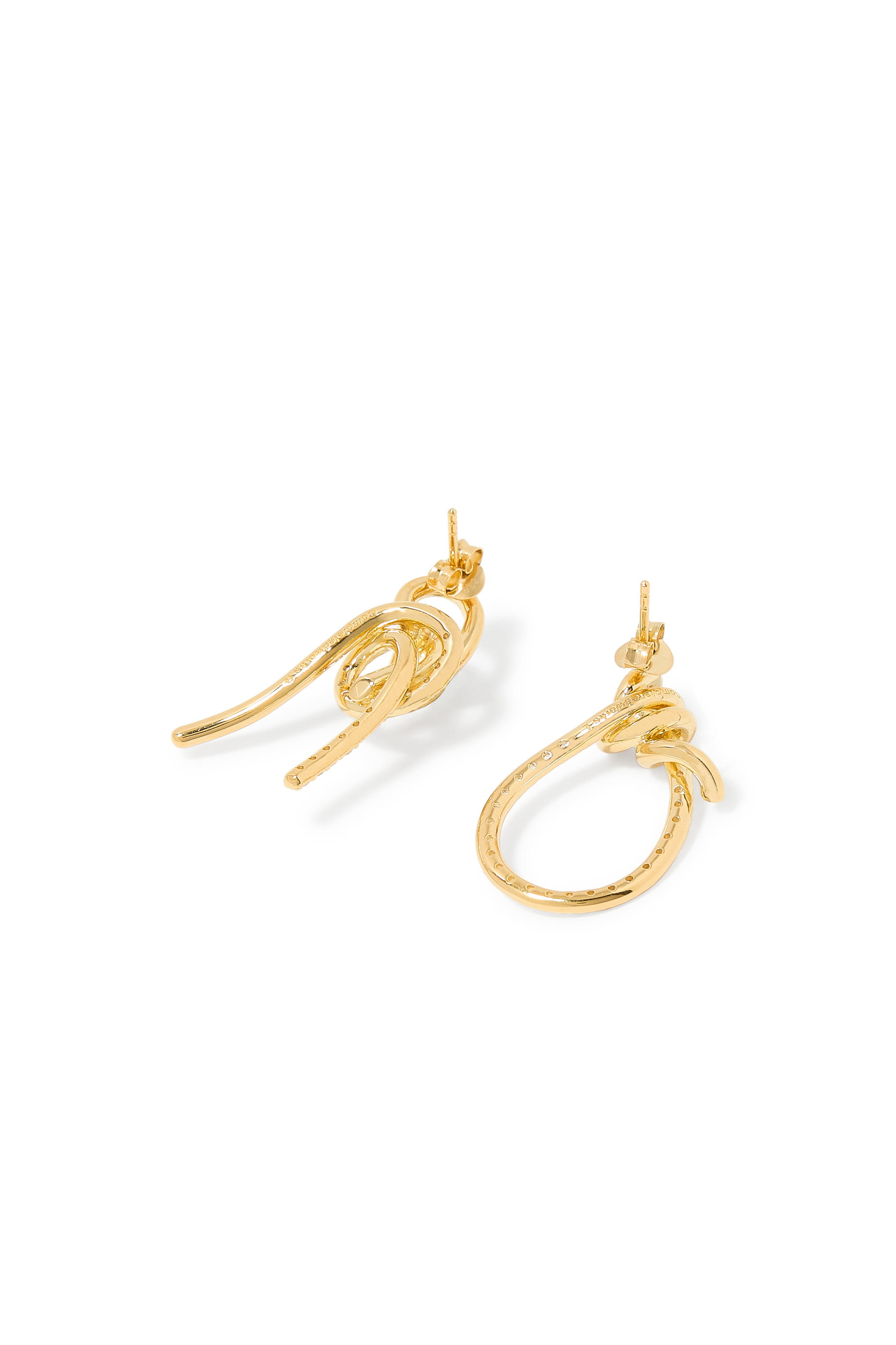 Notsobig Earrings, 18K Yellow Gold Vermeil on Recycled Sterling Silver & White Topaz