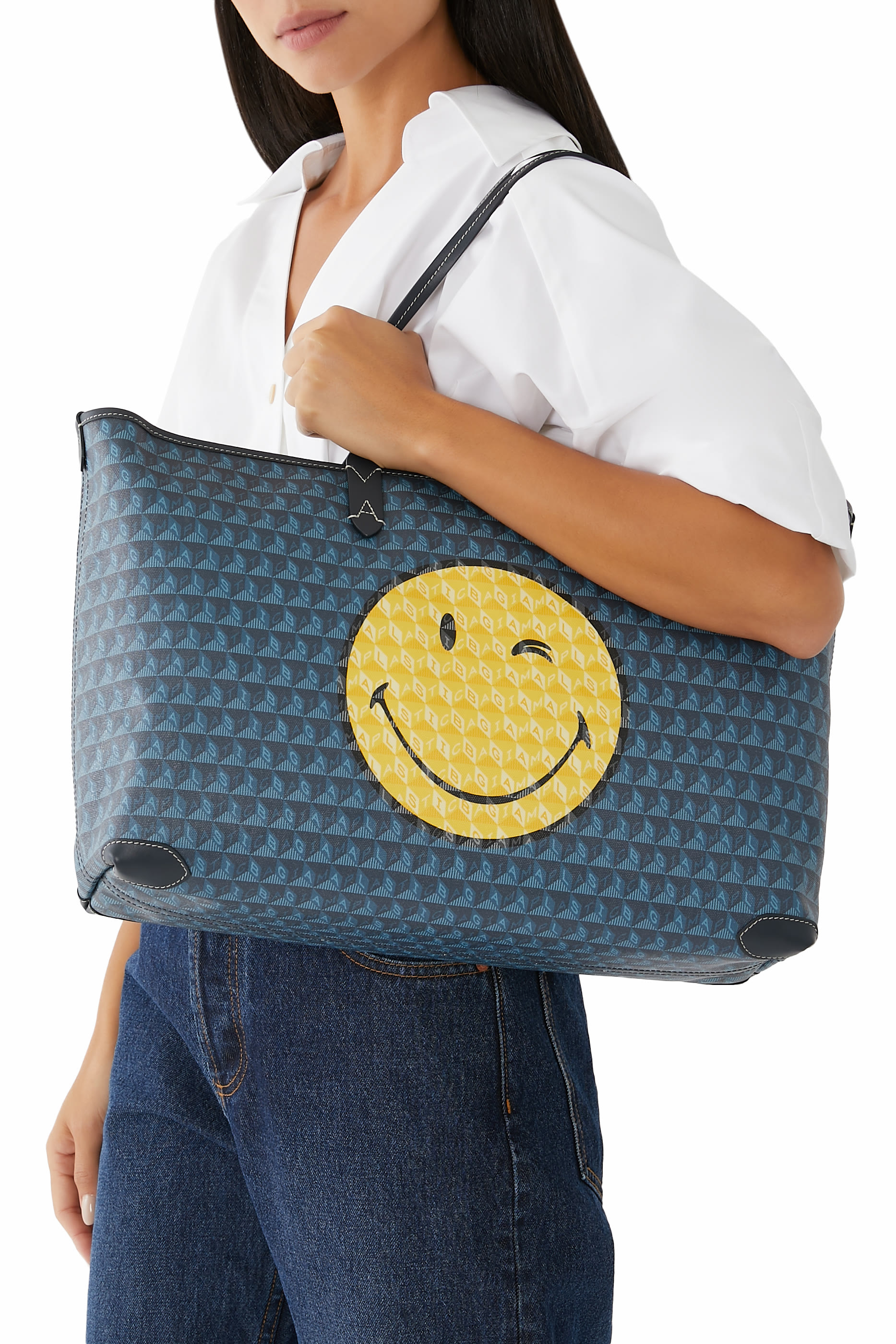 I Am A Plastic Bag Wink Zipped Tote