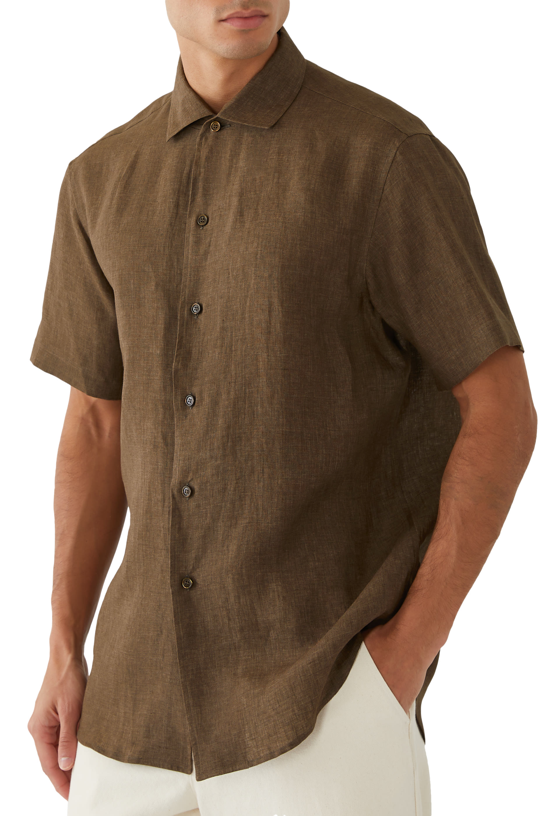 Short Sleeves Linen Shirt