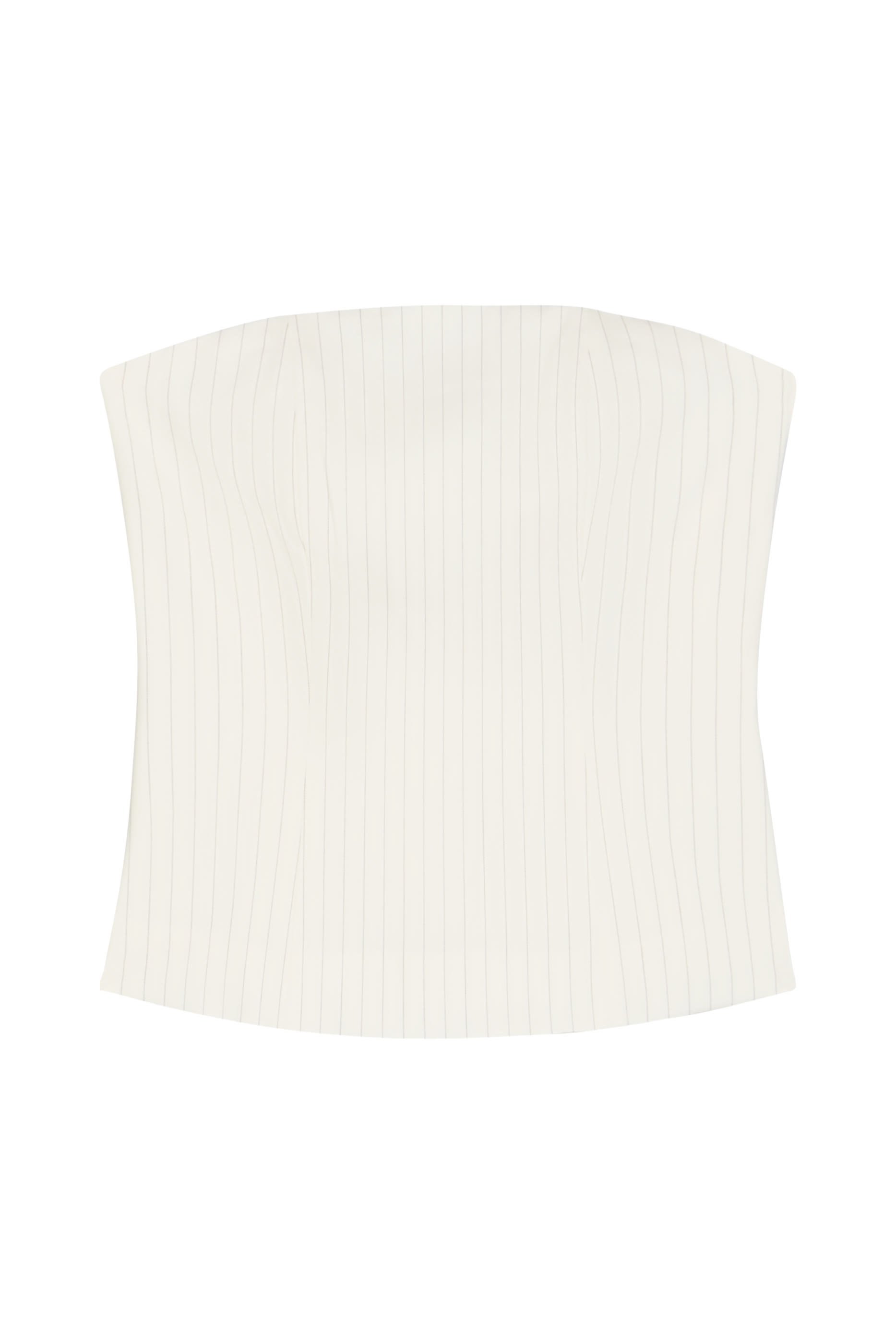 Strapless Suiting Top