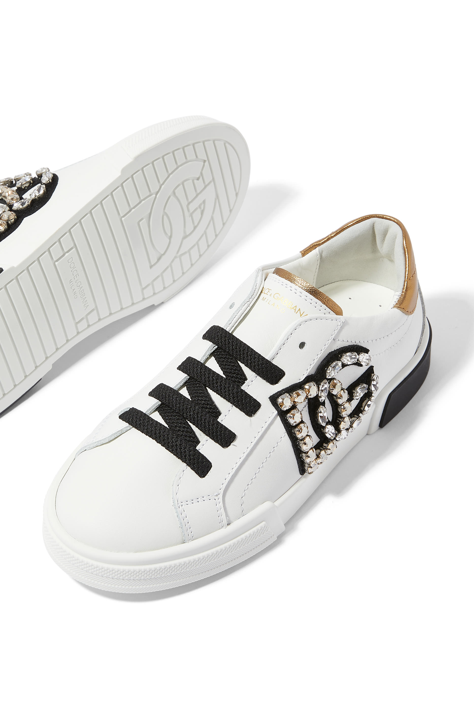 Kids Portofino Leather Sneakers