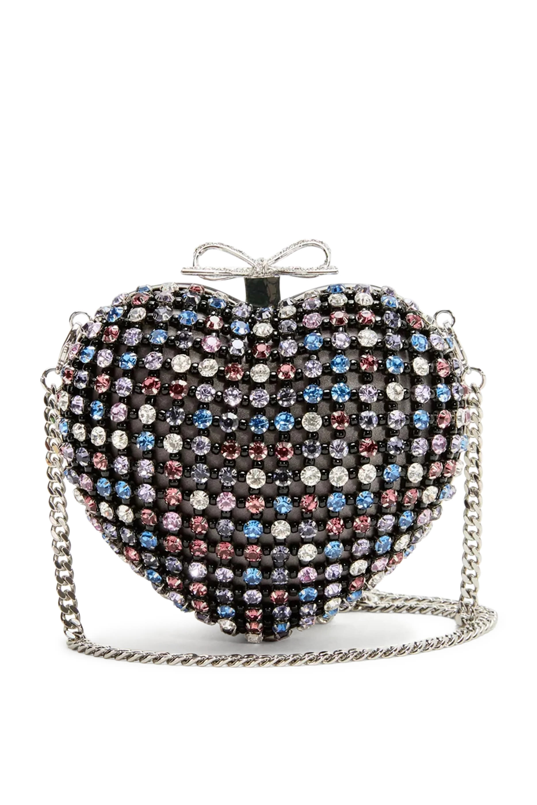 Multi Crystal Heart Clutch 