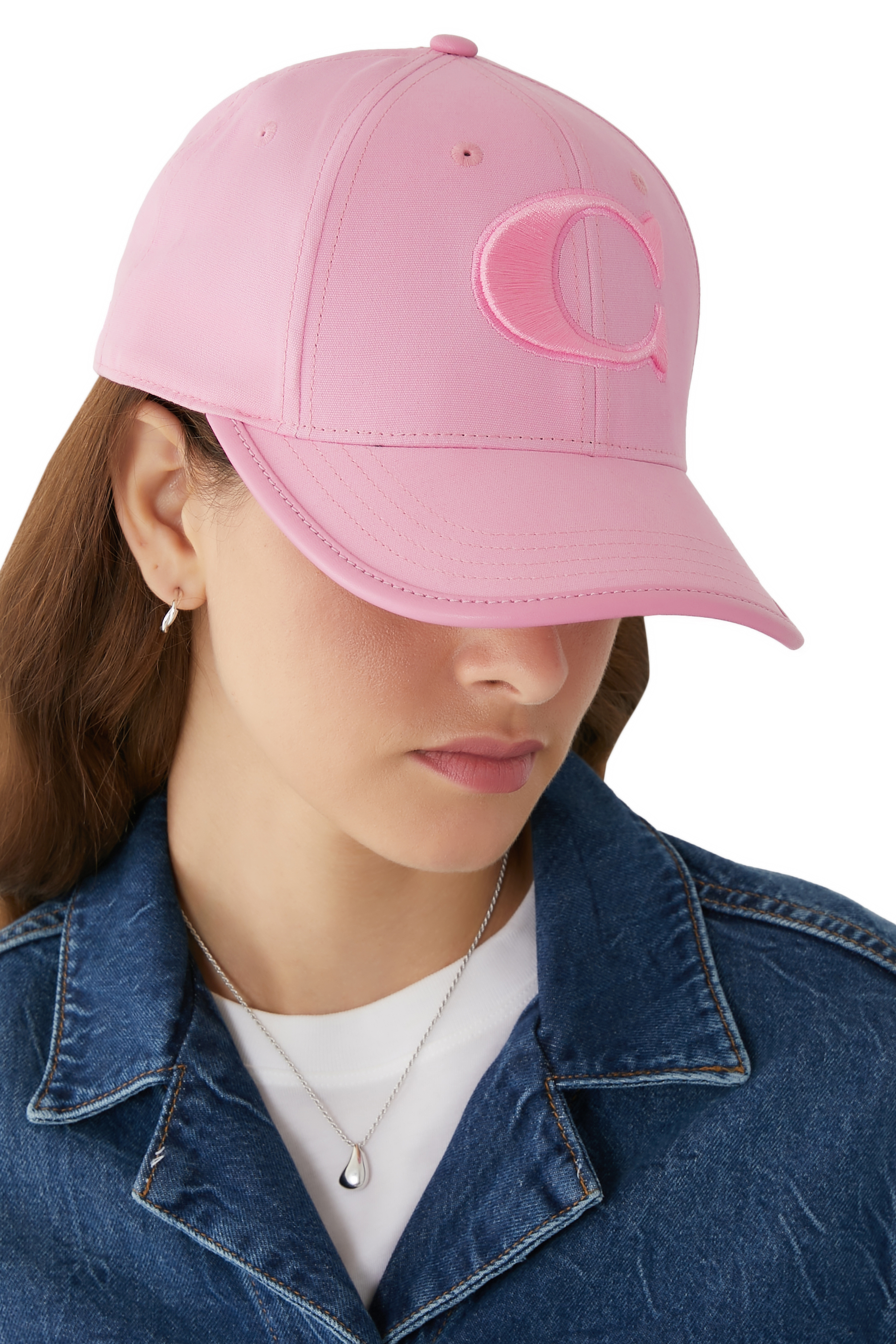 Logo Detail Canvas Baseball Cap