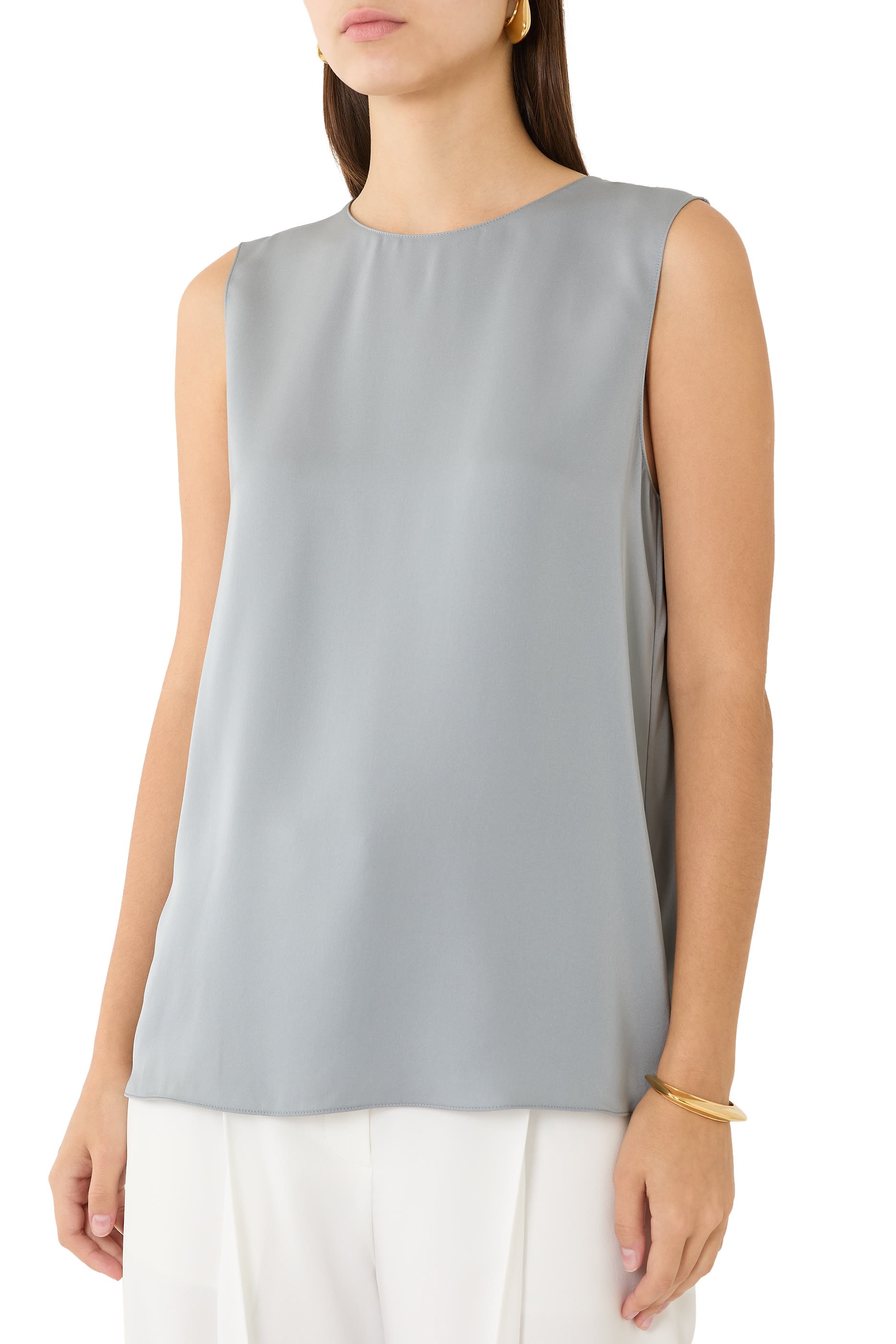 Shell Top in Silk Georgette