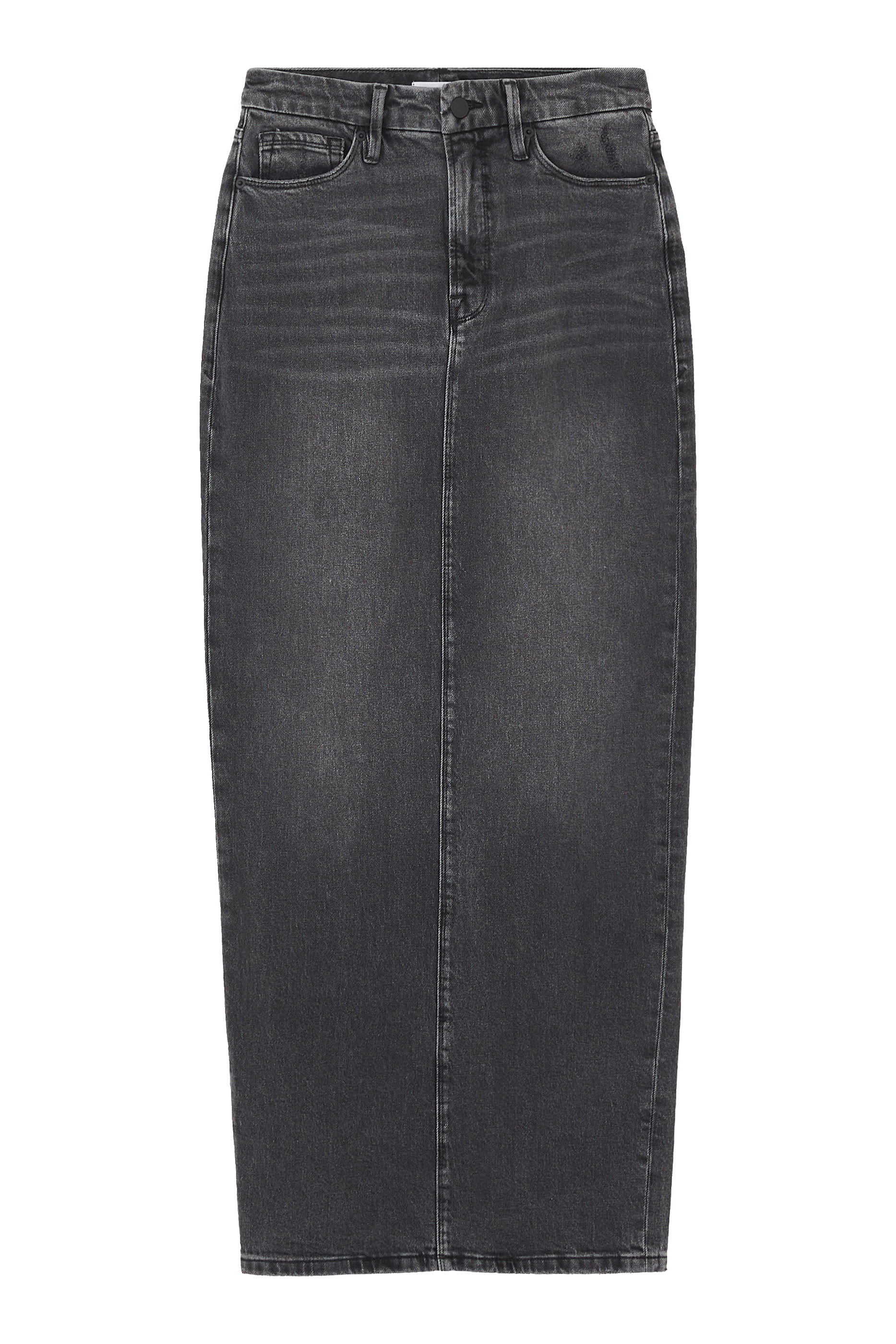 Denim Tube Maxi Skirt