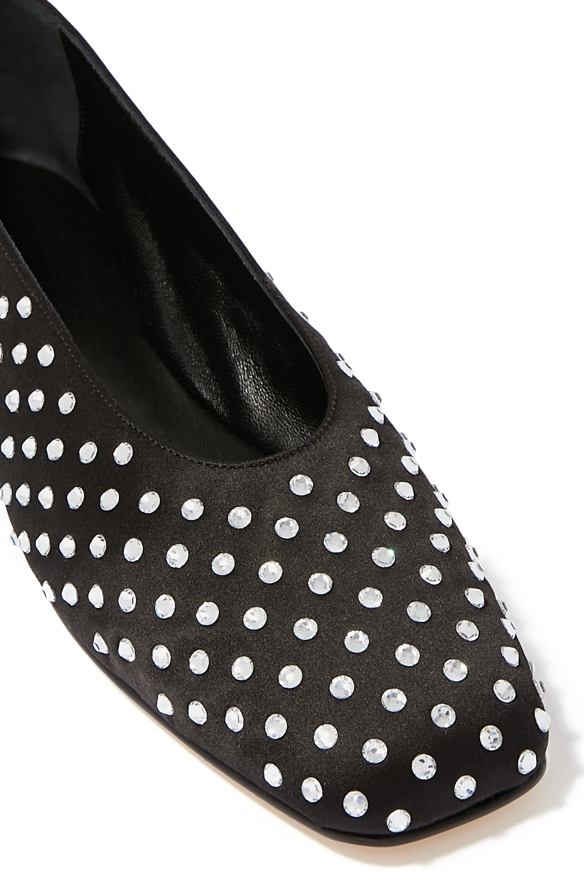 Crystal Satin Ballet Flats