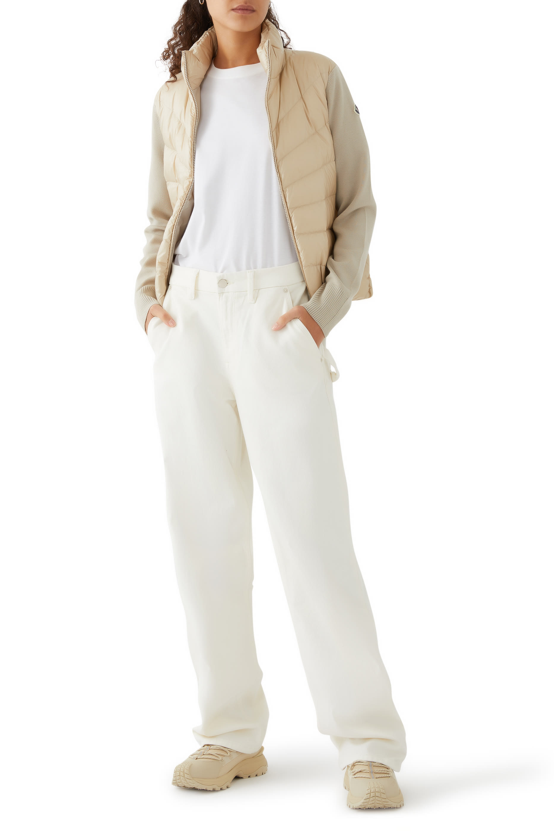 Padded Wool Zip Cardigan