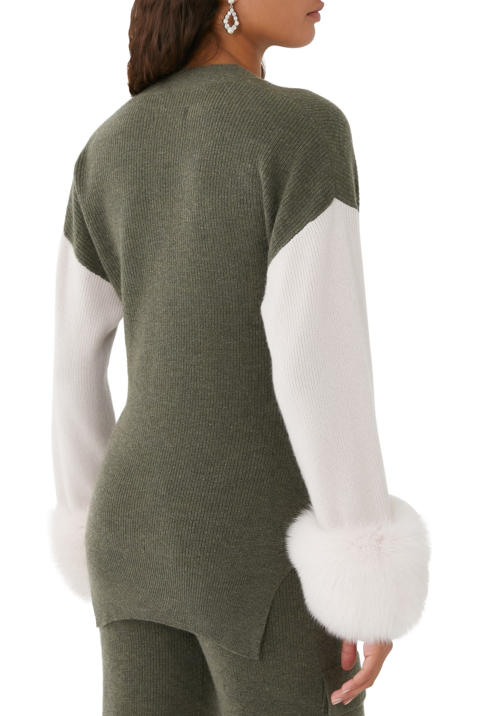 Color-Block Belted Cardigan