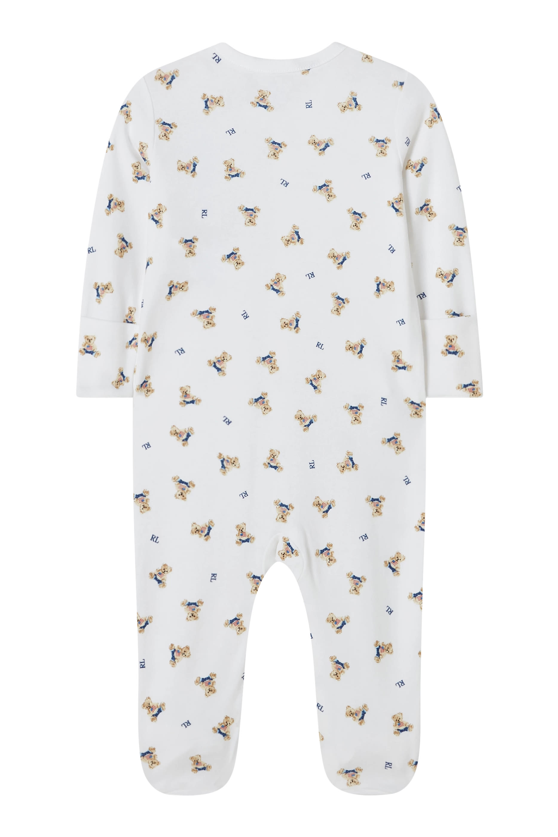 Kids All-Over Polo Bear Print Jumpsuit 