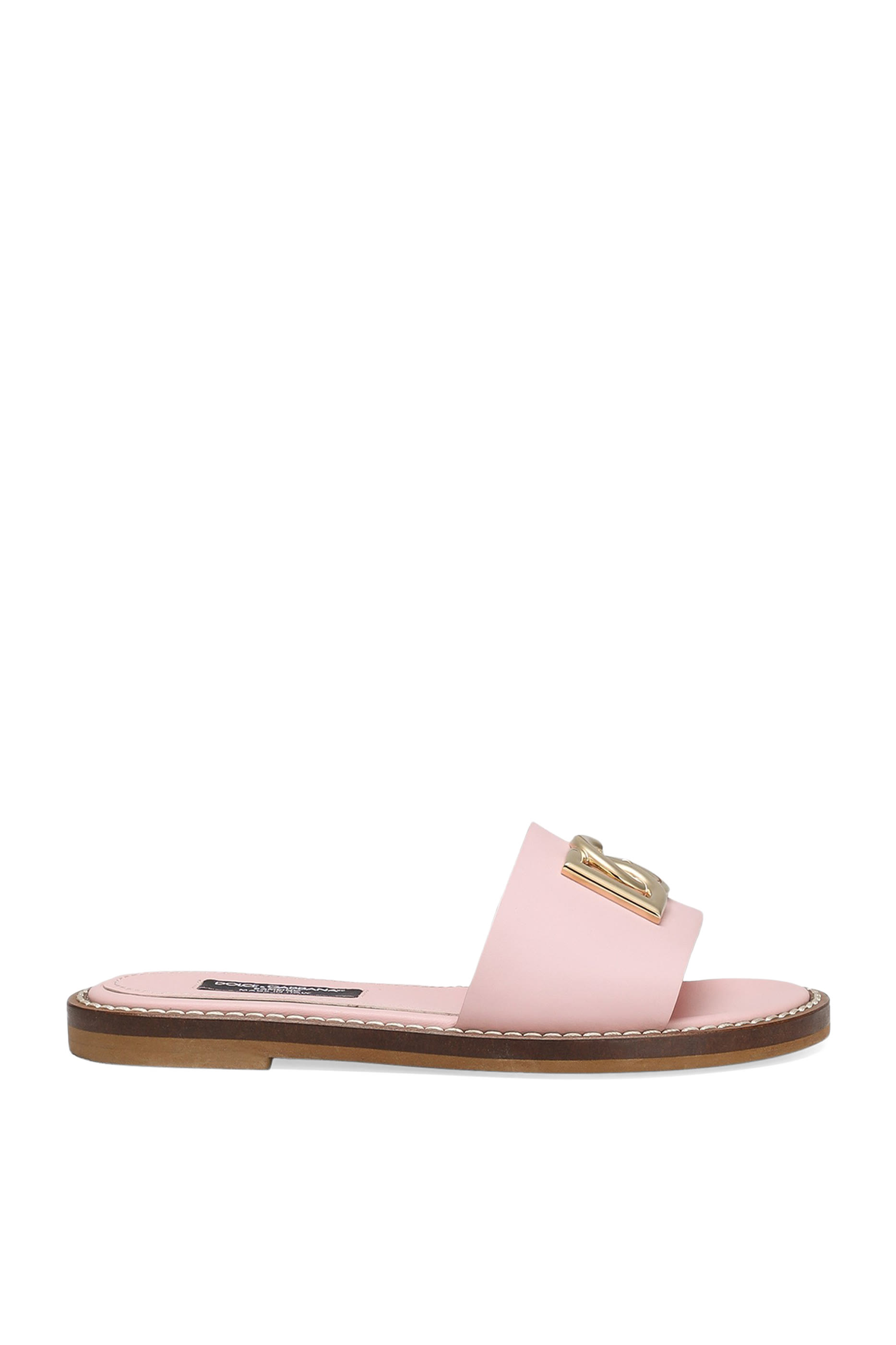 Kids Flat Calfskin Slides