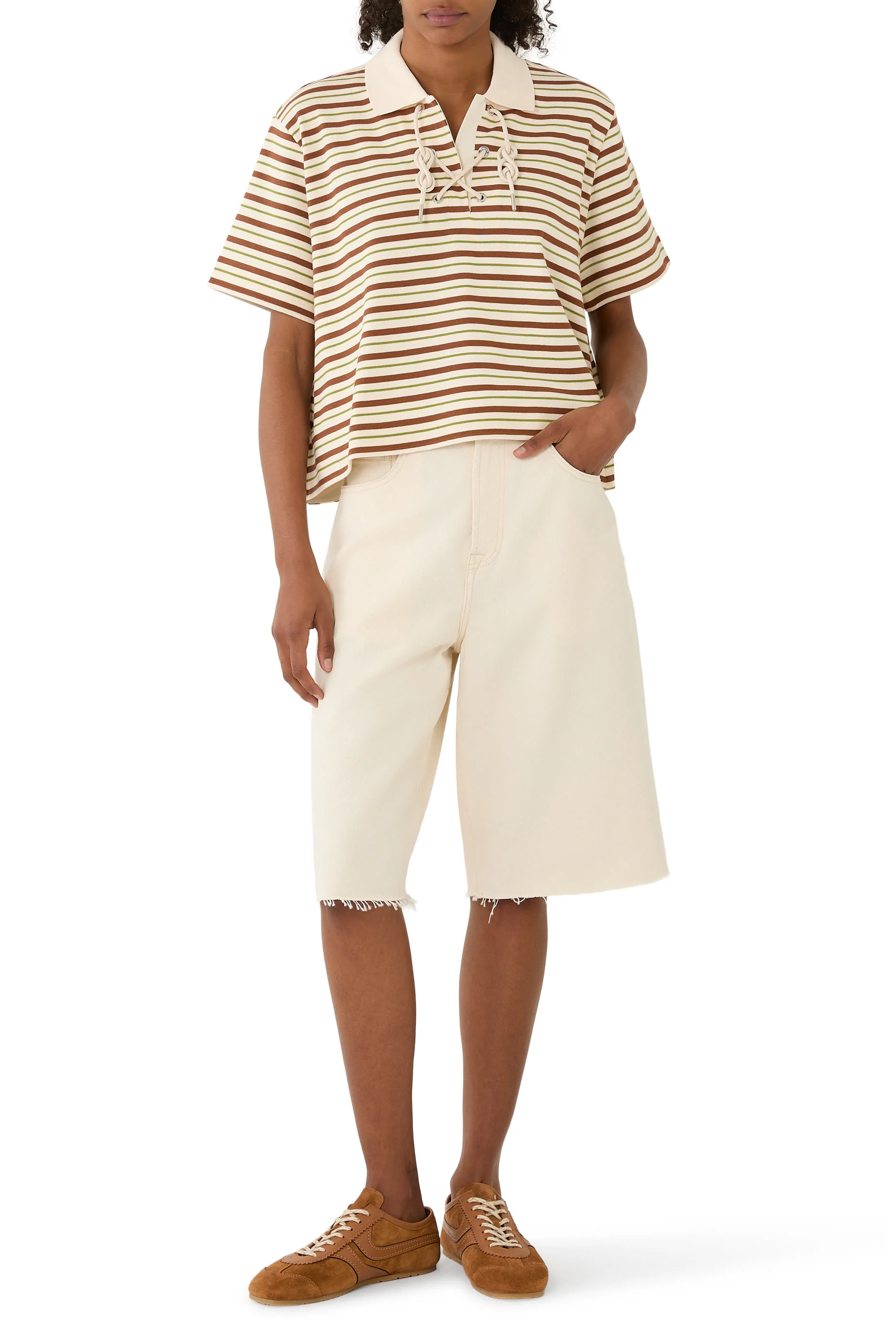 Striped Cotton Polo Shirt