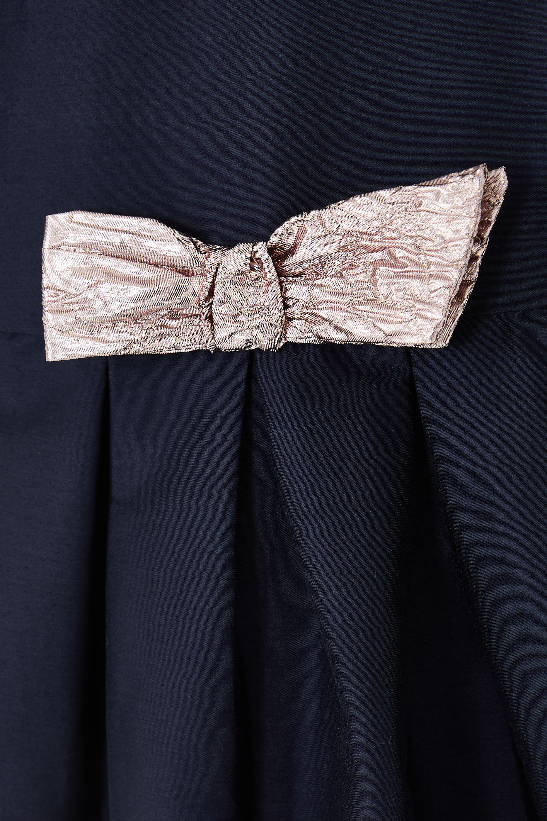 Kids Pleated Cotton-Satin Dress