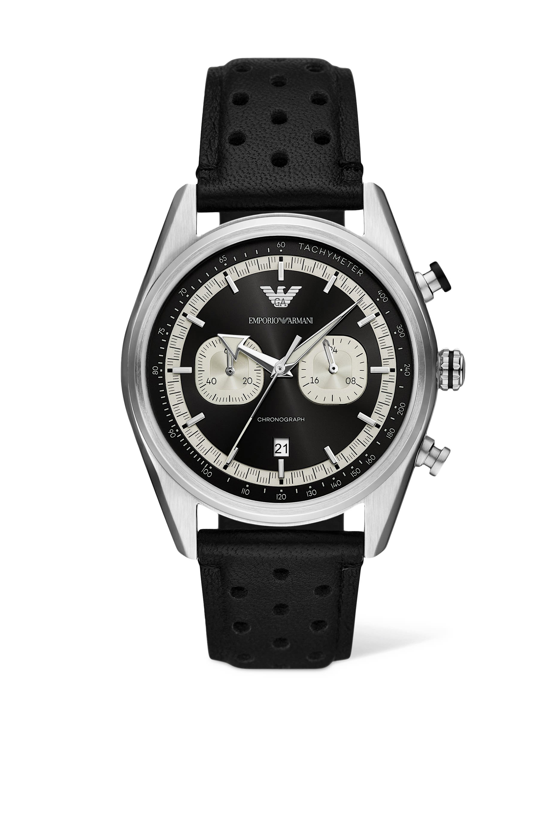 Racer Chronograph Leather Watch