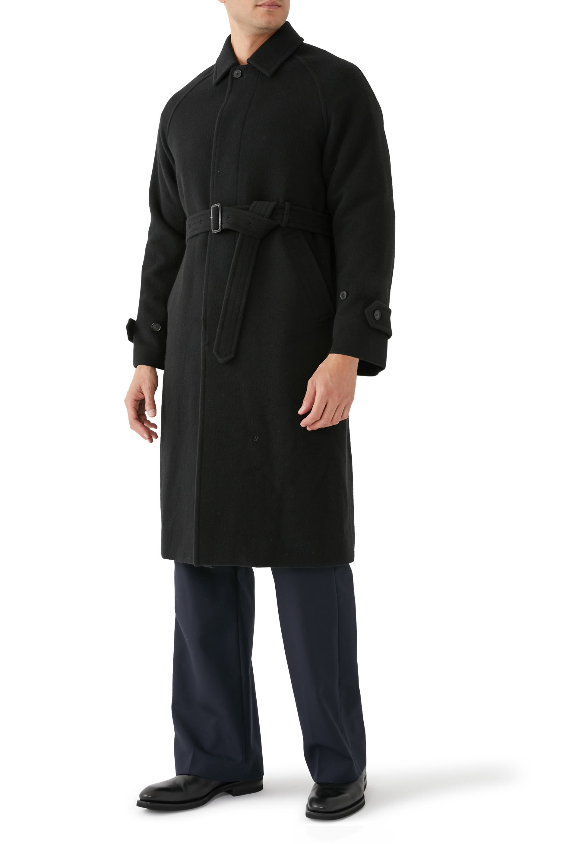 Cashmere Wool Mosser Soutien Collar Coat