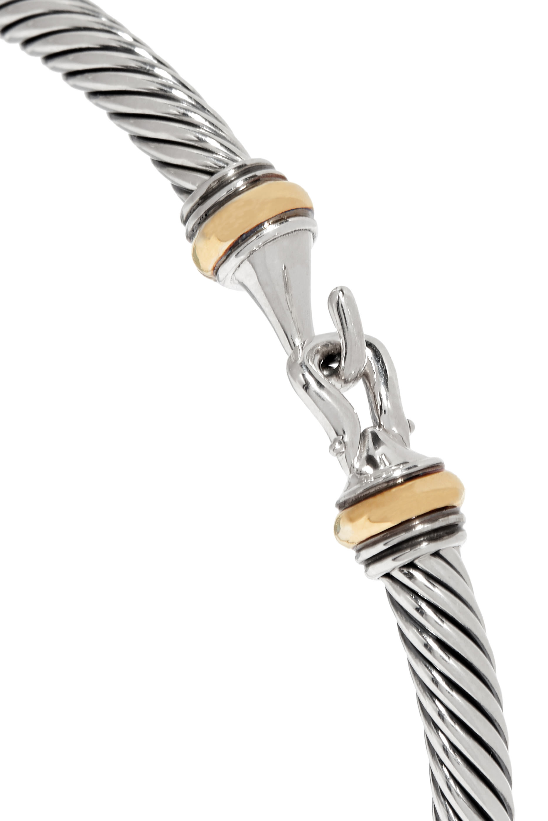 Buckle Twist Bracelet, Sterling SIlver & Yellow Gold