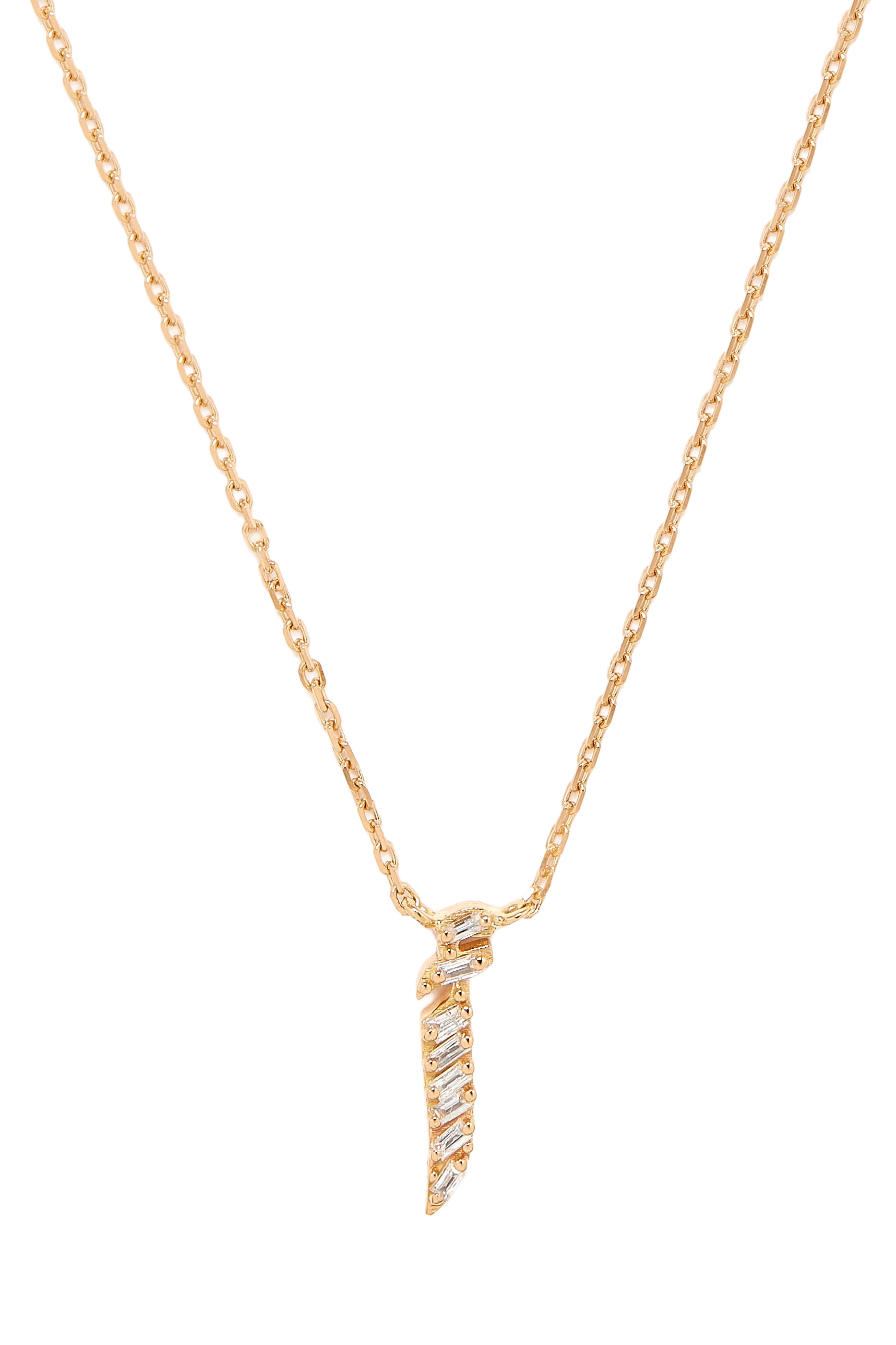 Oula A Letter Chain Pendant Necklace, 18K Yellow Gold & Diamonds