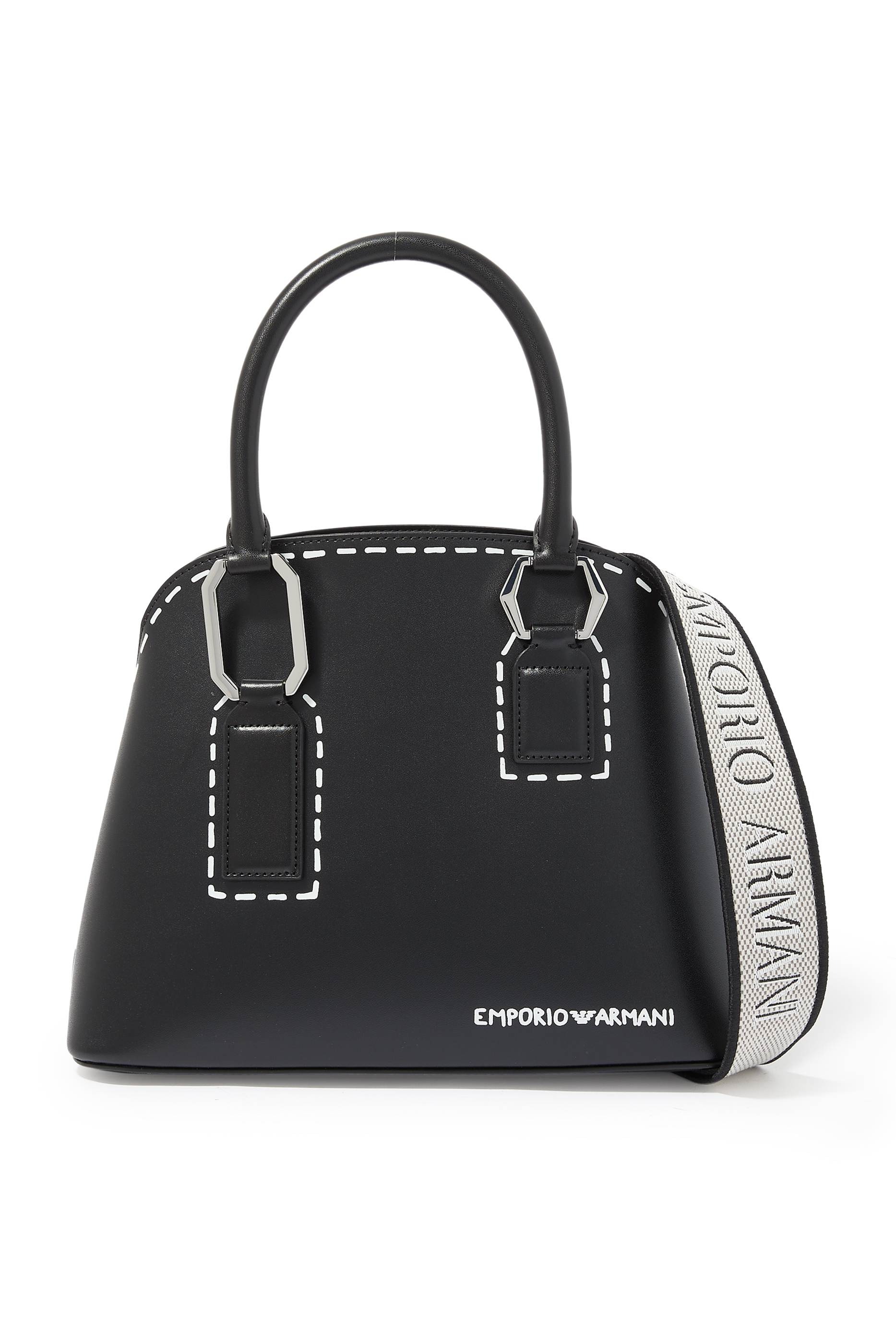 Trompe-L'Oeil Print Trapezoid Handbag