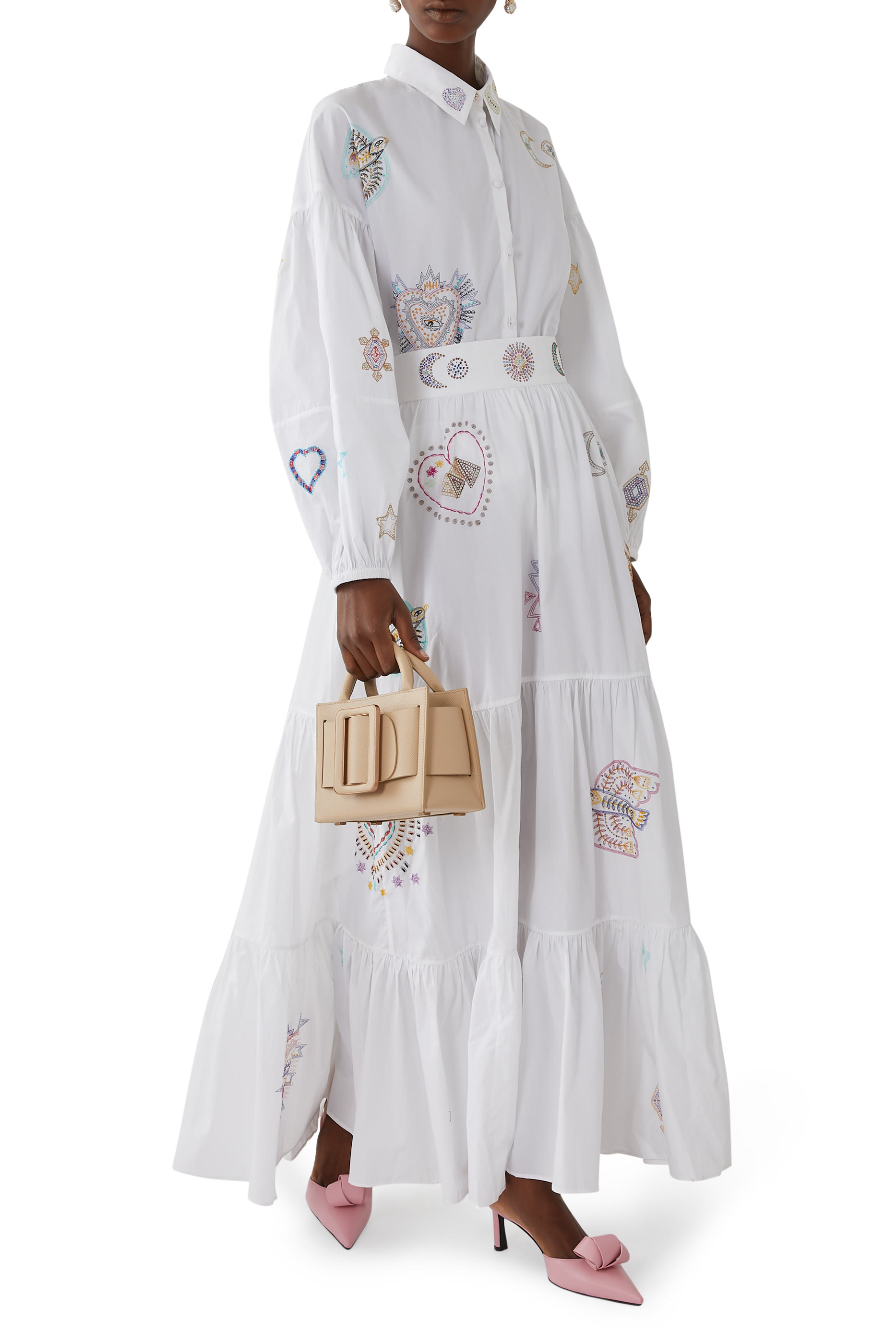 High Waisted Tiered Skirt