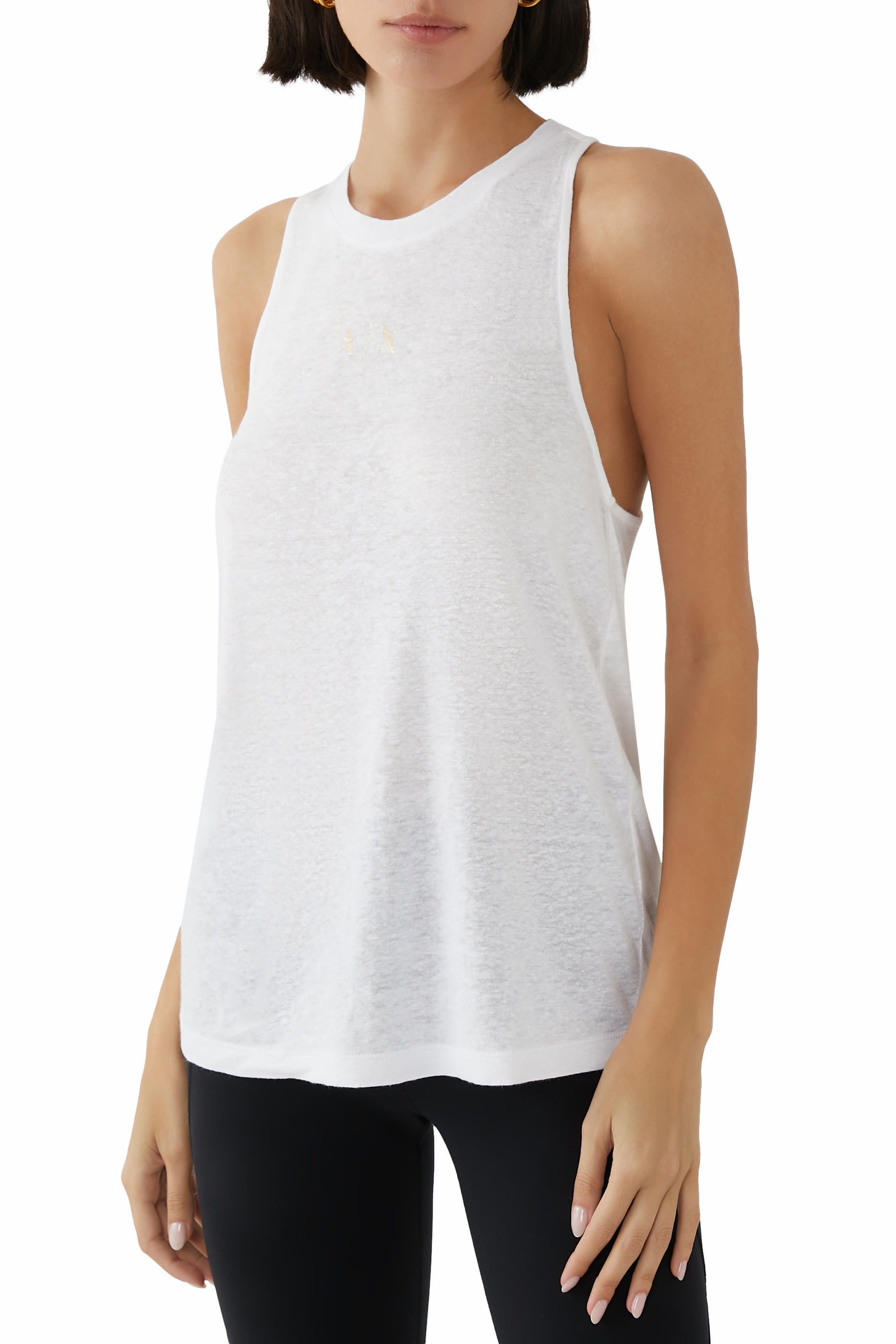 Logo Print Oversized Tank Top
