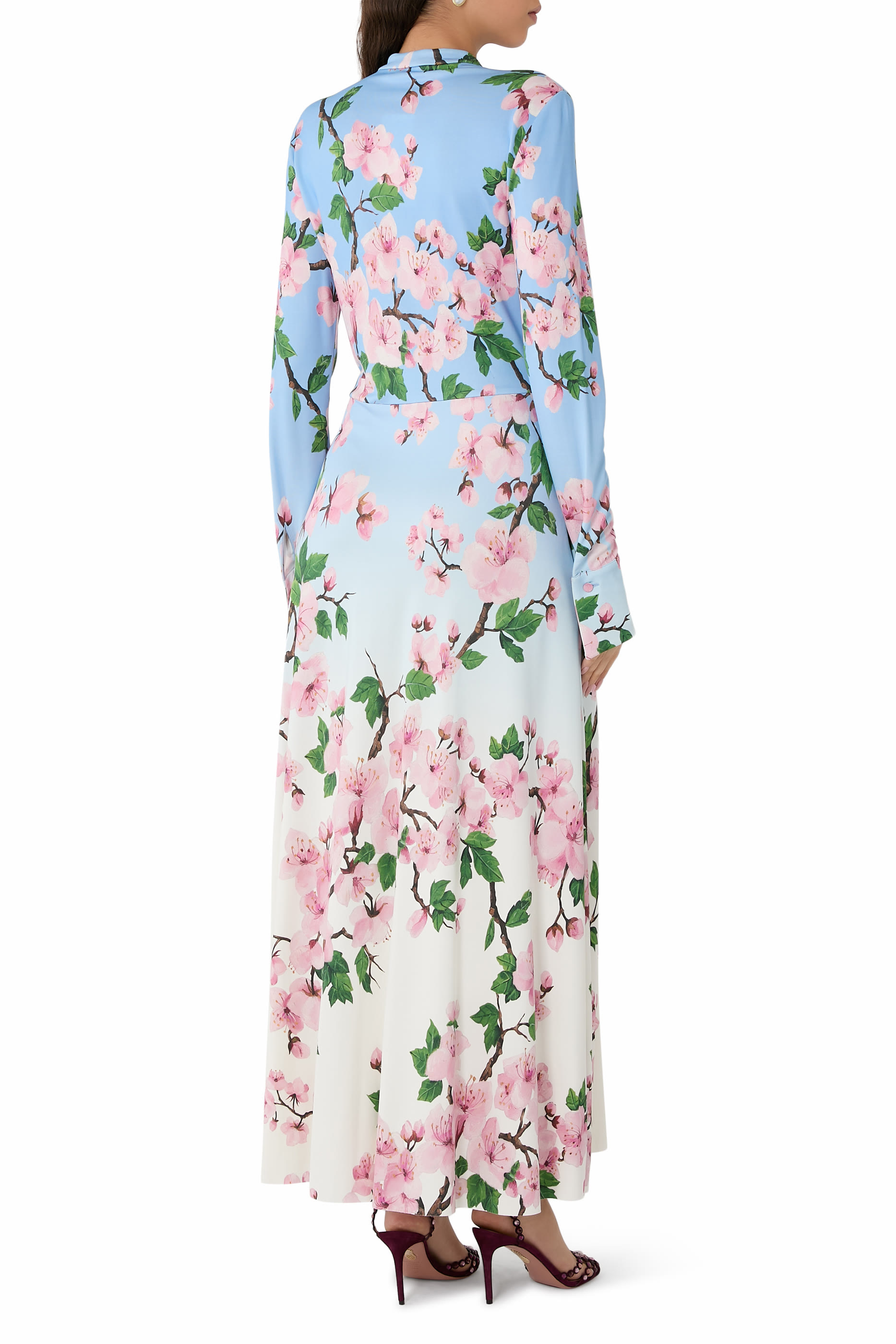 Ombré Cherry Blossom Jersey Dress