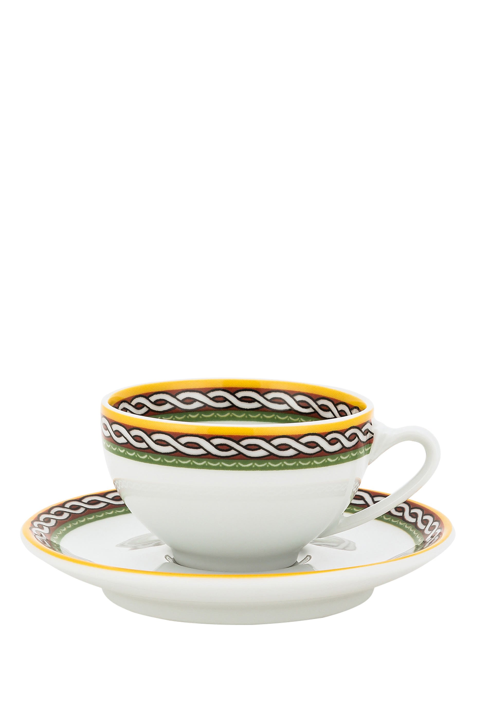 Carretto Bordo Coffee Cup and Saucer, Set of 2