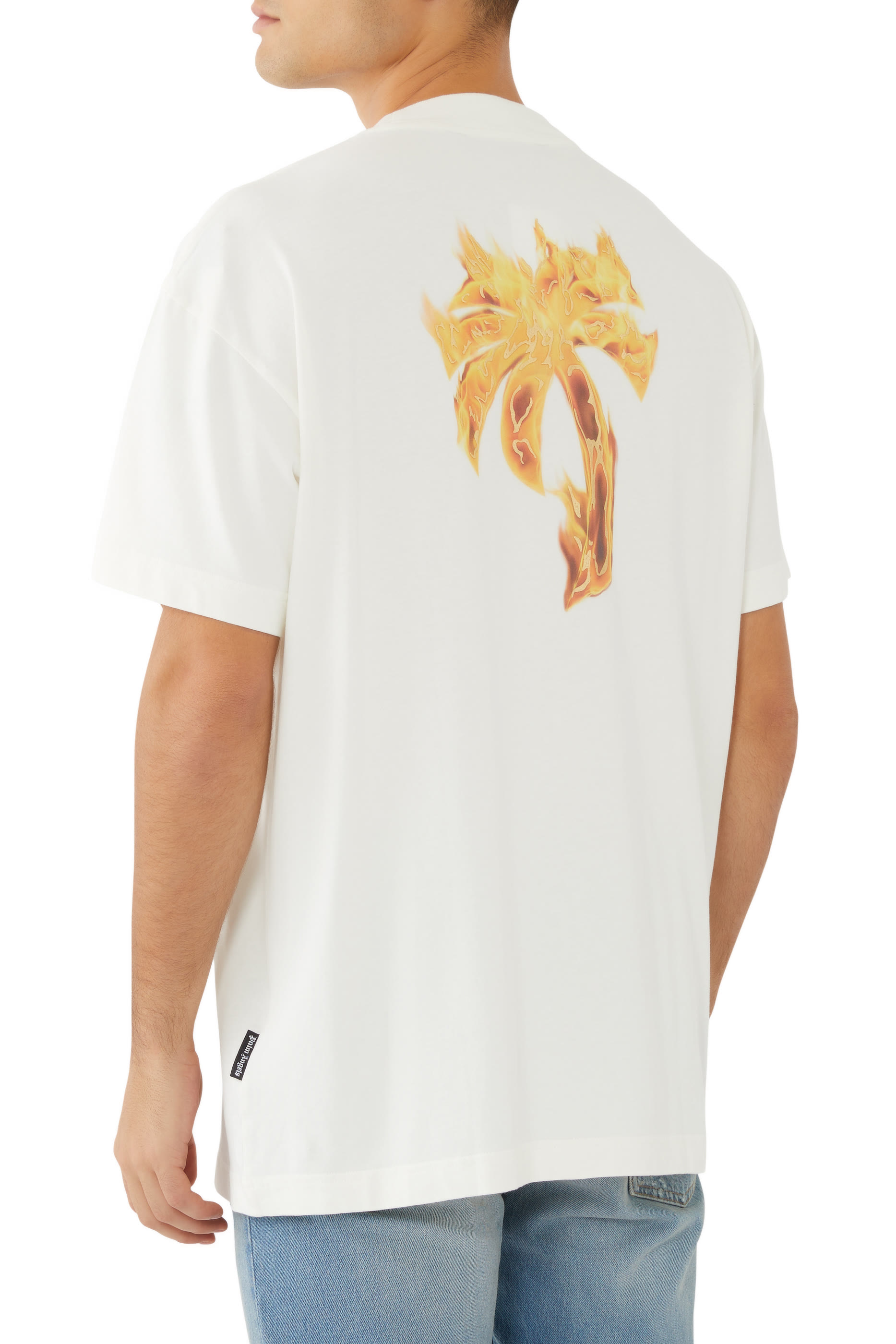 Burning Logo Printed T-Shirt