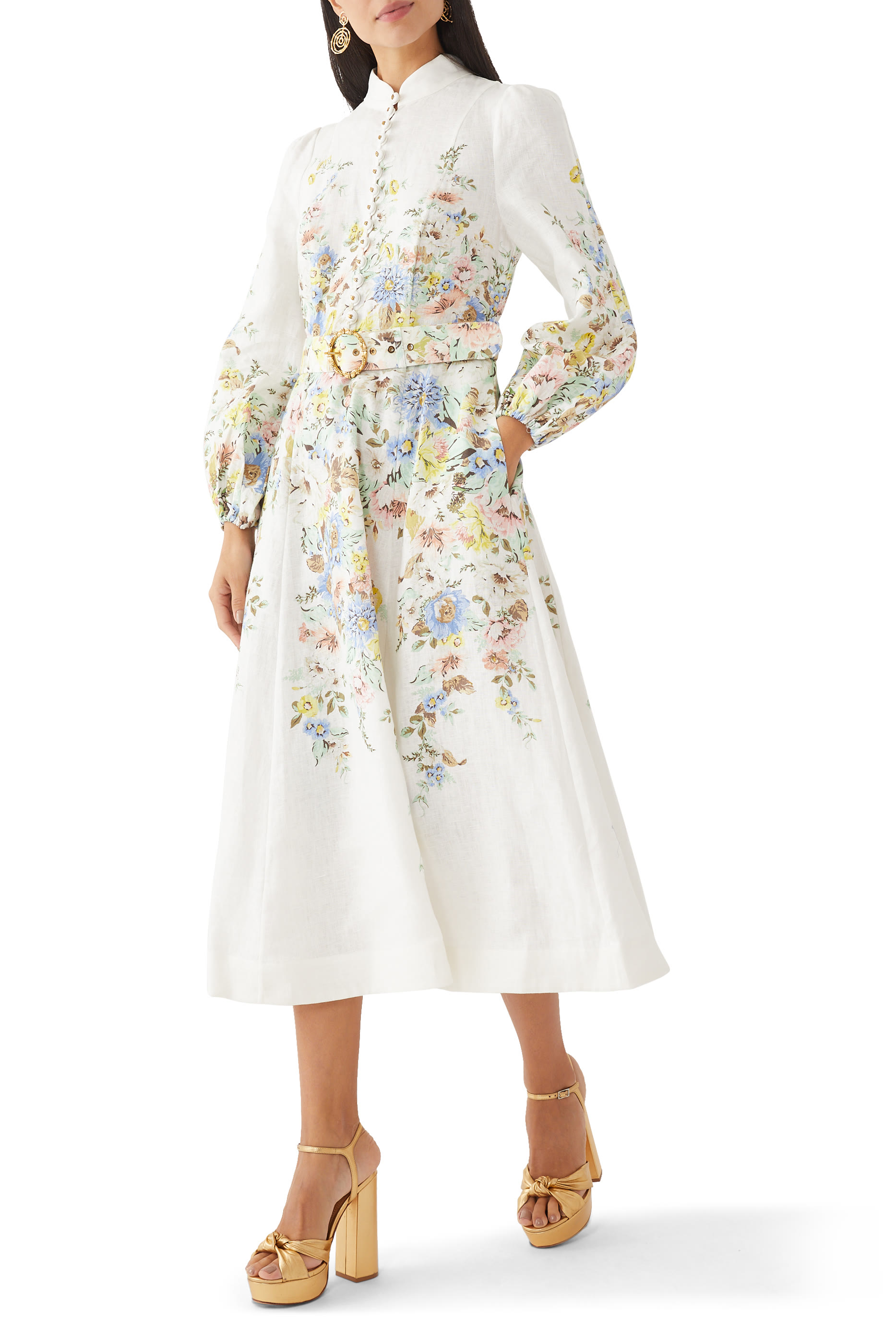 Matchmaker Buttoned Midi Dress