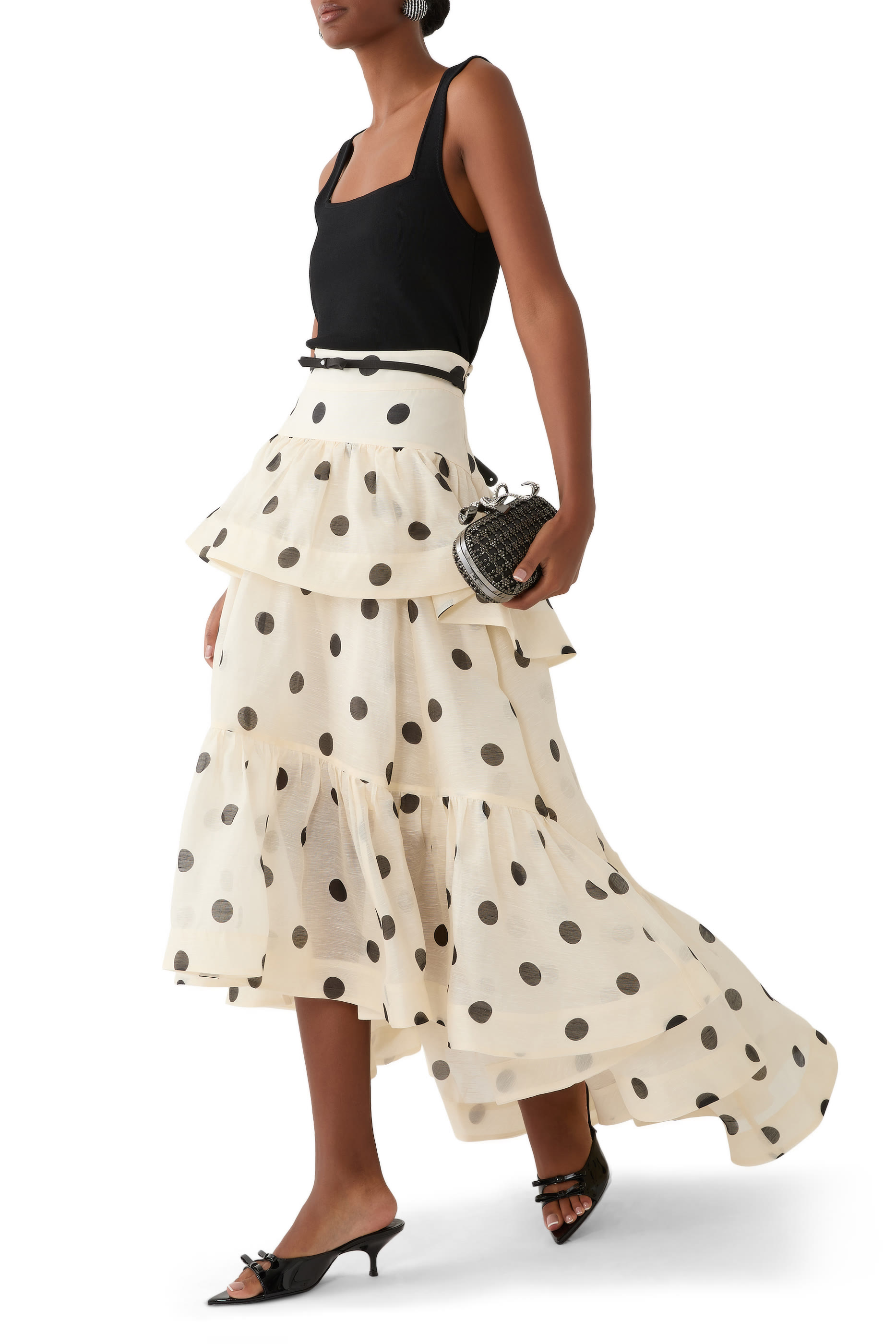 Crush High-Low Tiered Skirt