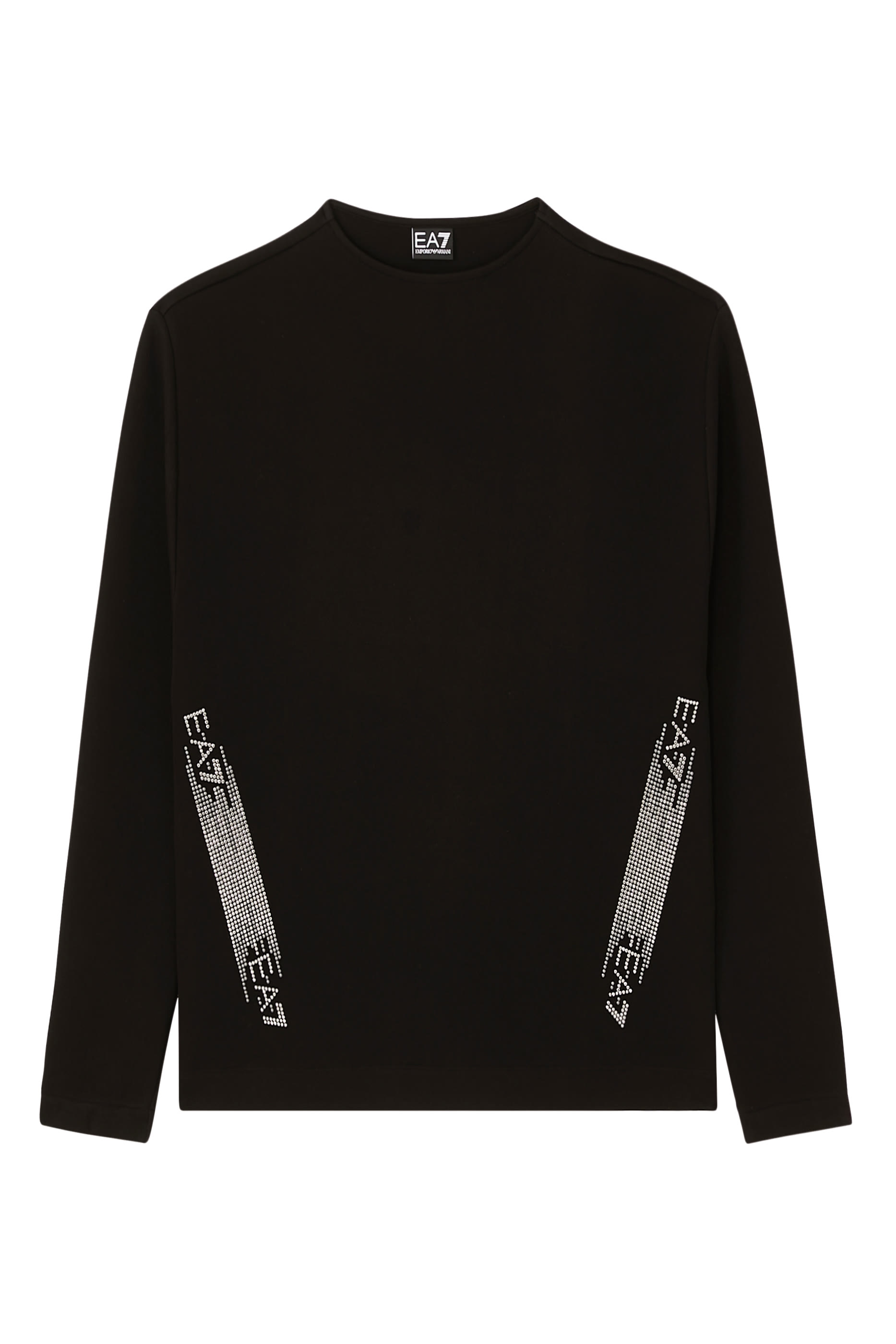 Rhinestone-Embellished Logo Sweatshirt