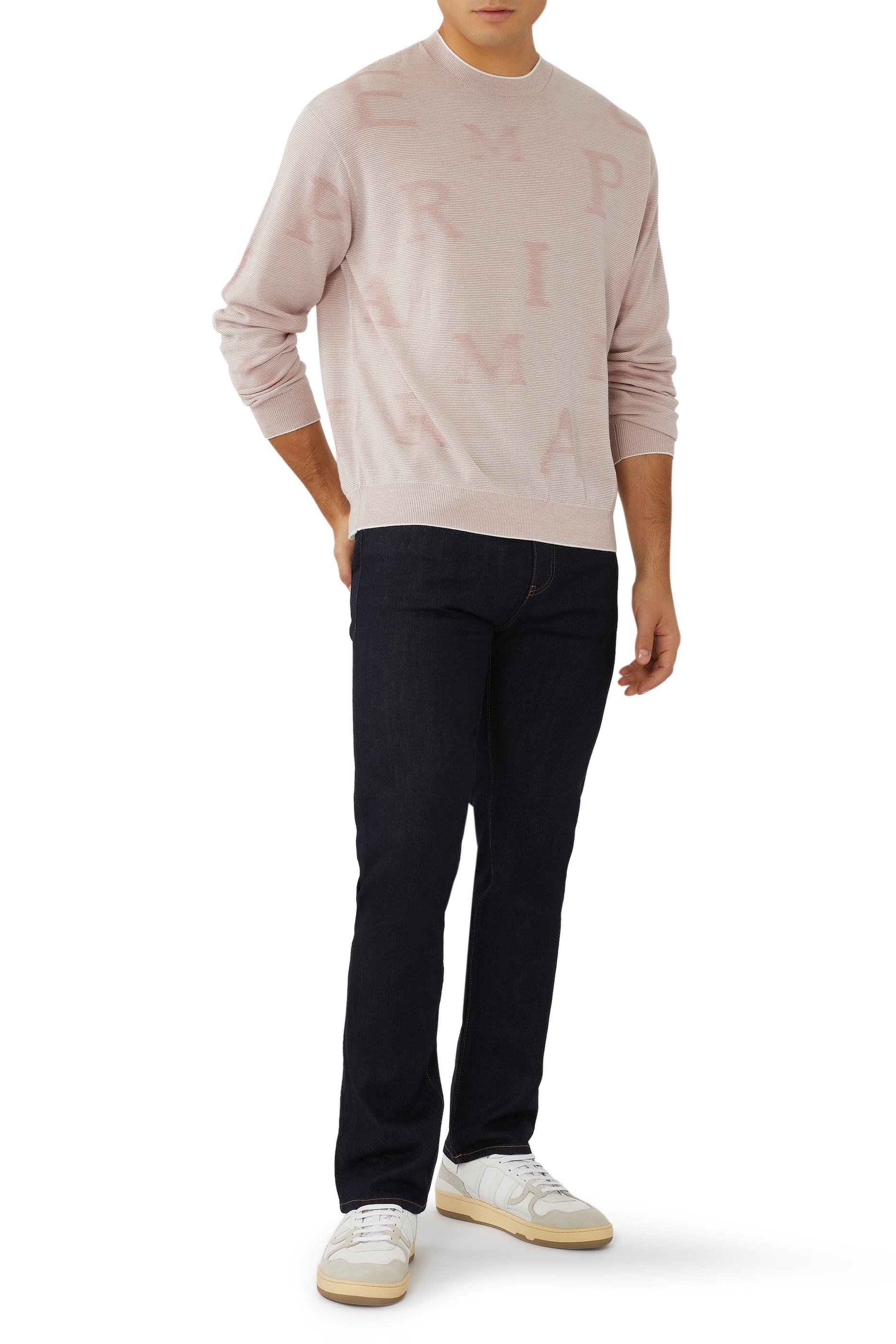 Cotton Denim Straight Jeans