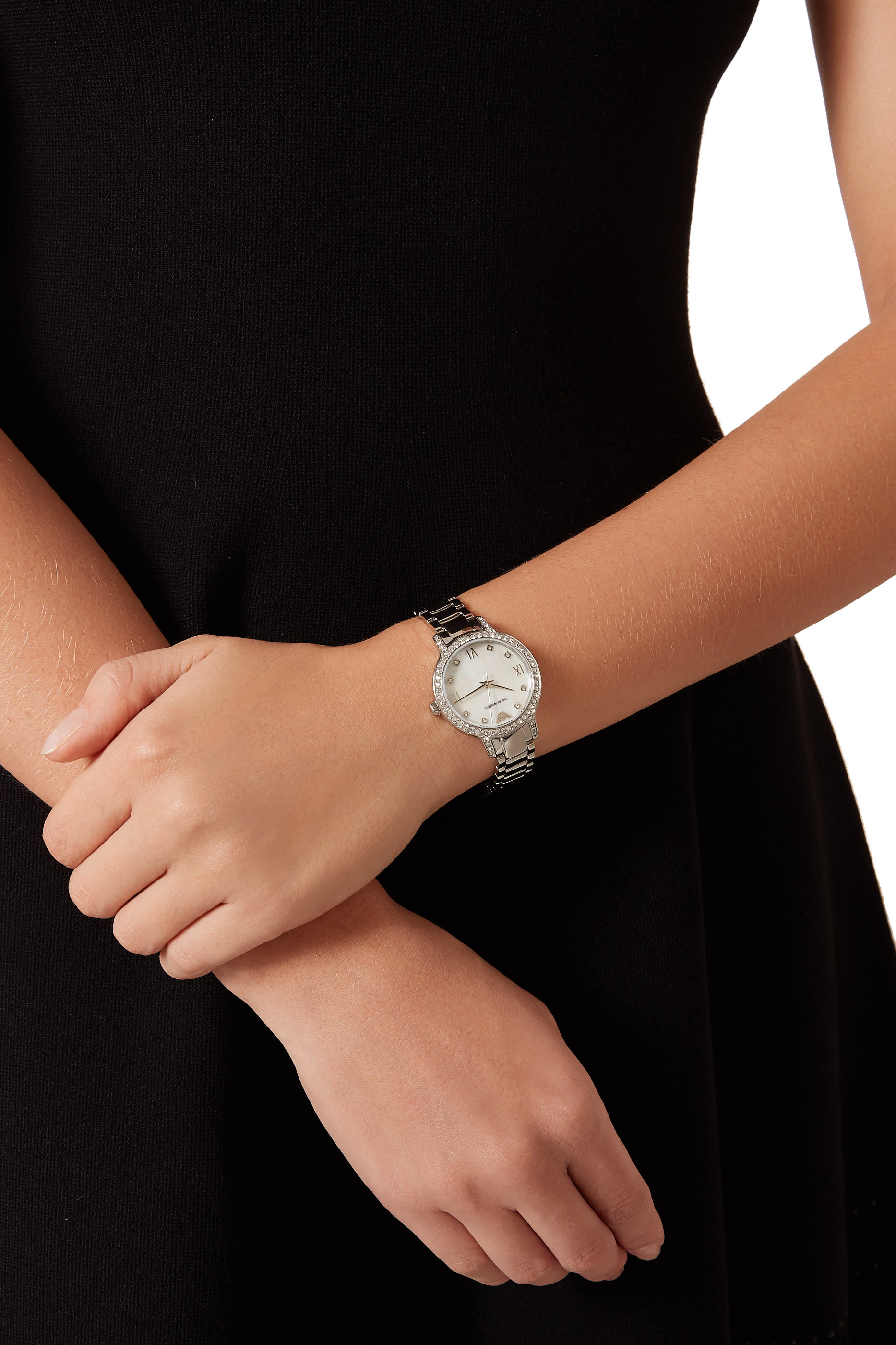 Cleo Stone Set 32mm Stainless Steel Watch