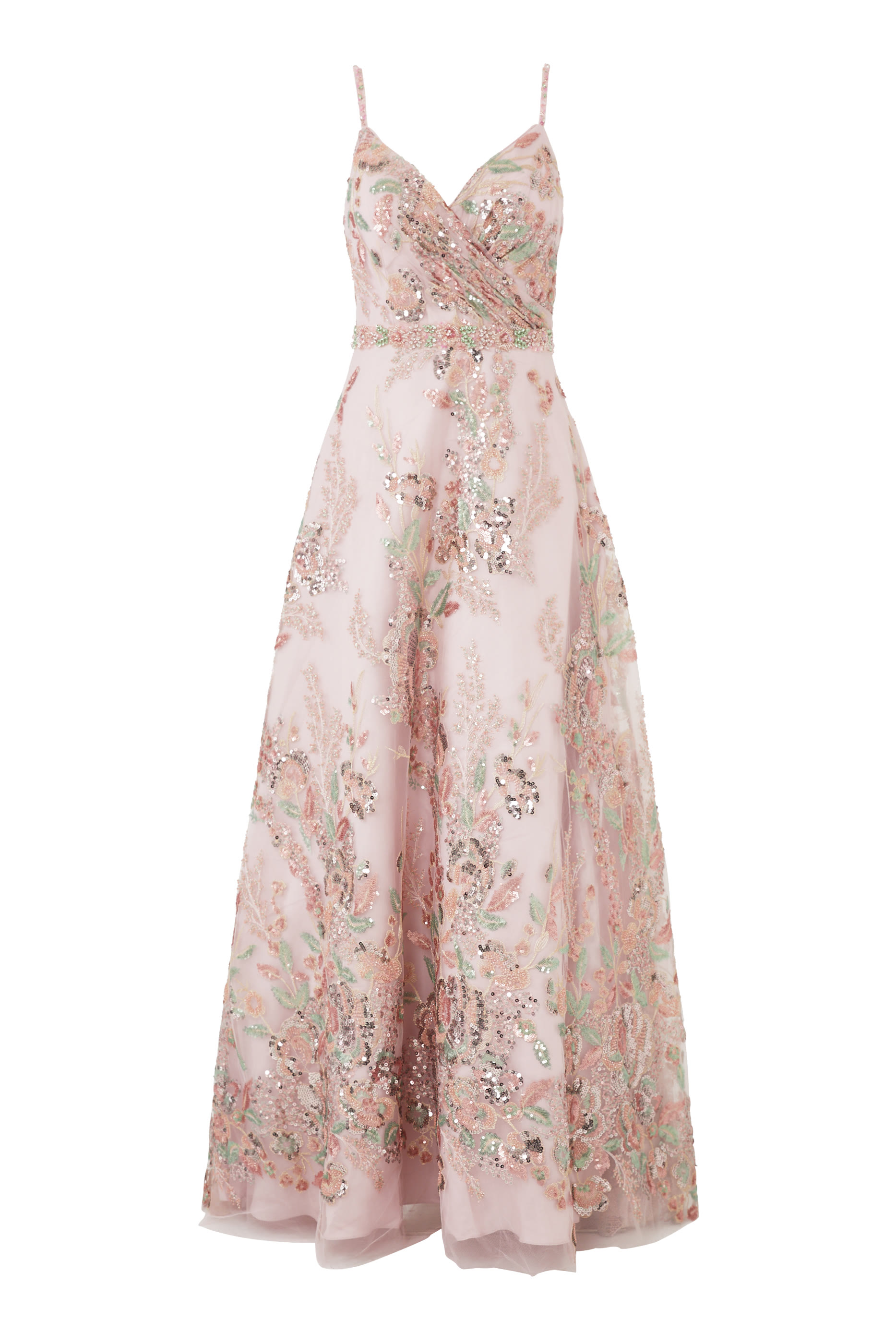 Sleeveless Embellished Maxi Gown