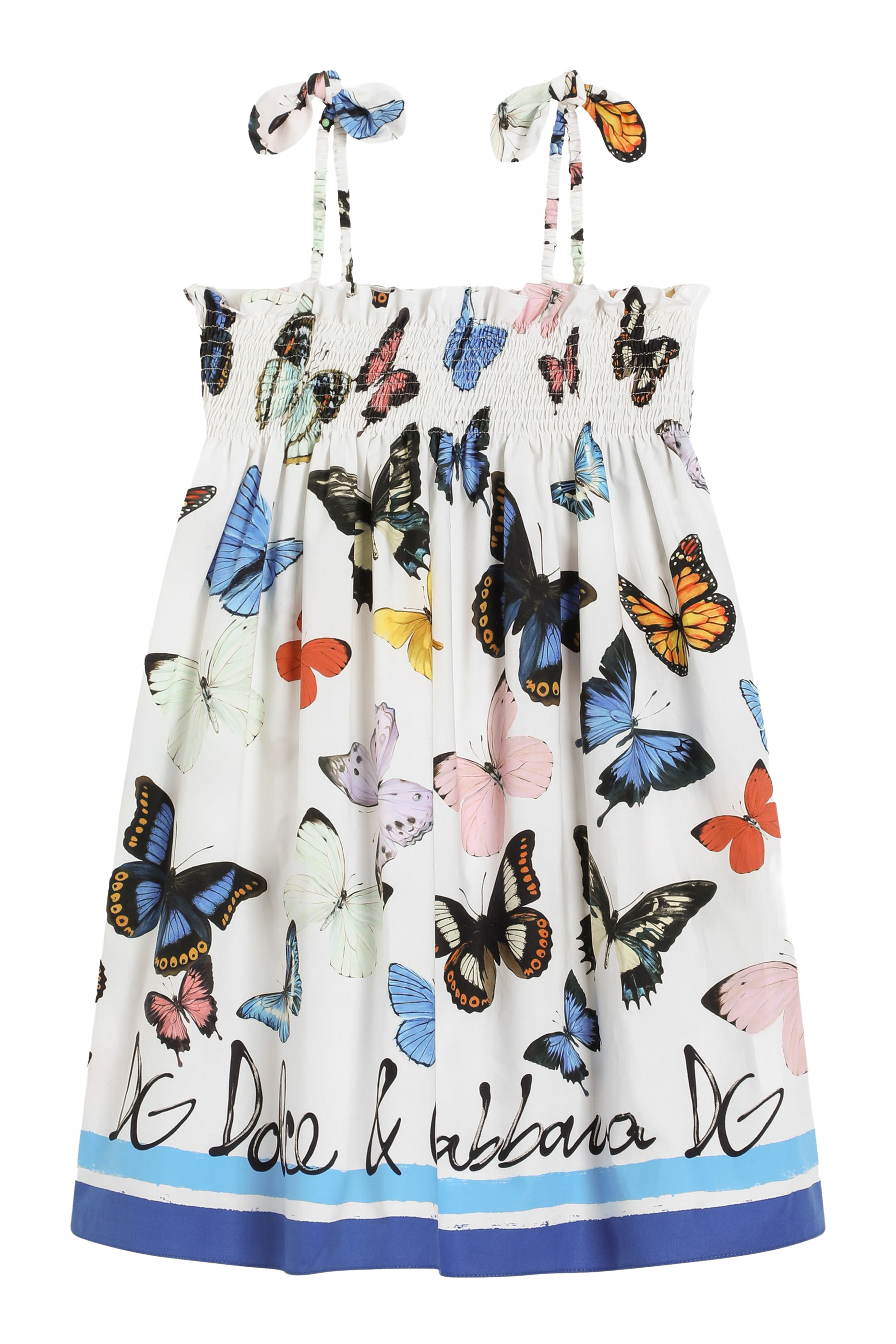  Kids Butterfly Print Flared Dress 