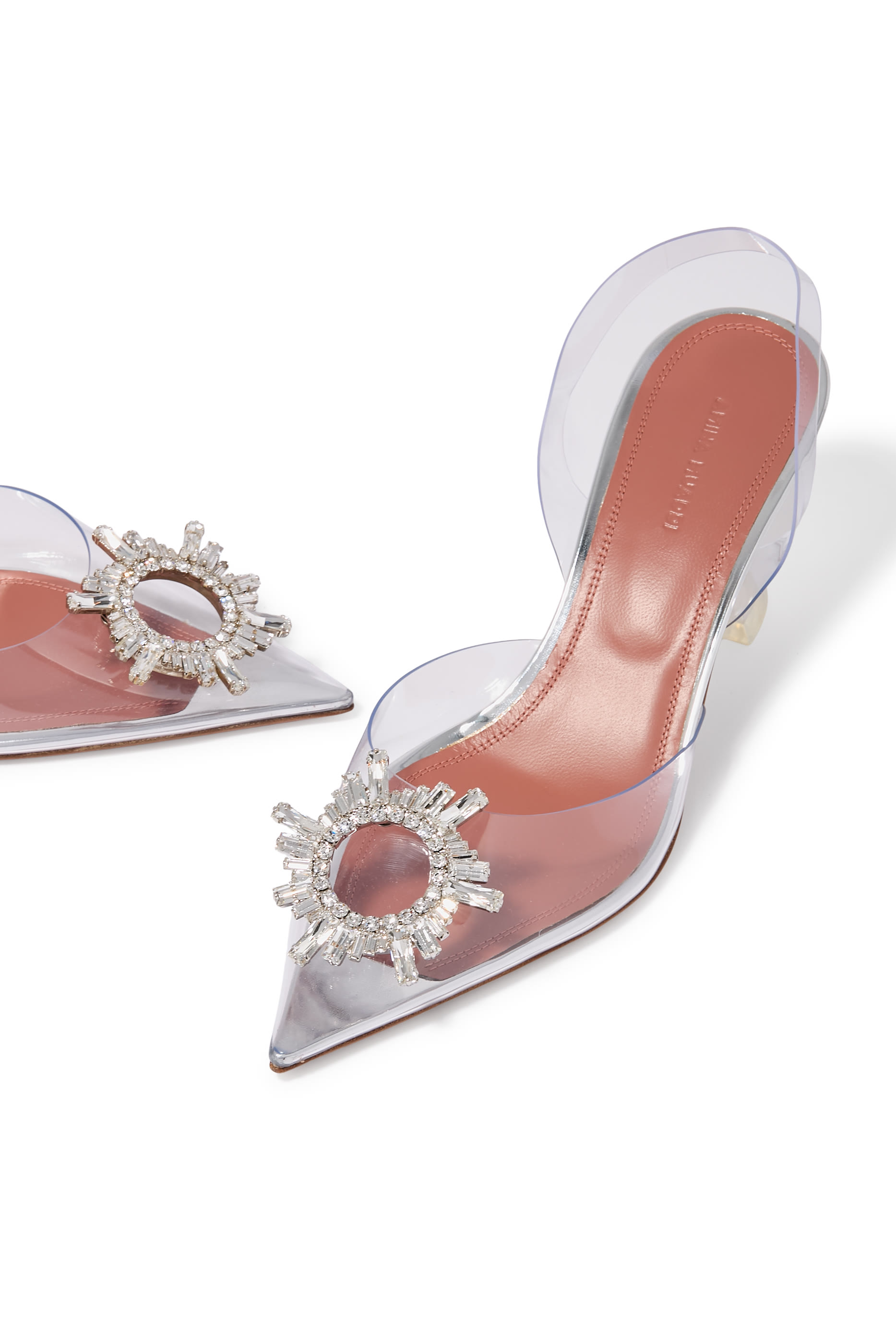 Begum 70 Glass Slingback Pumps