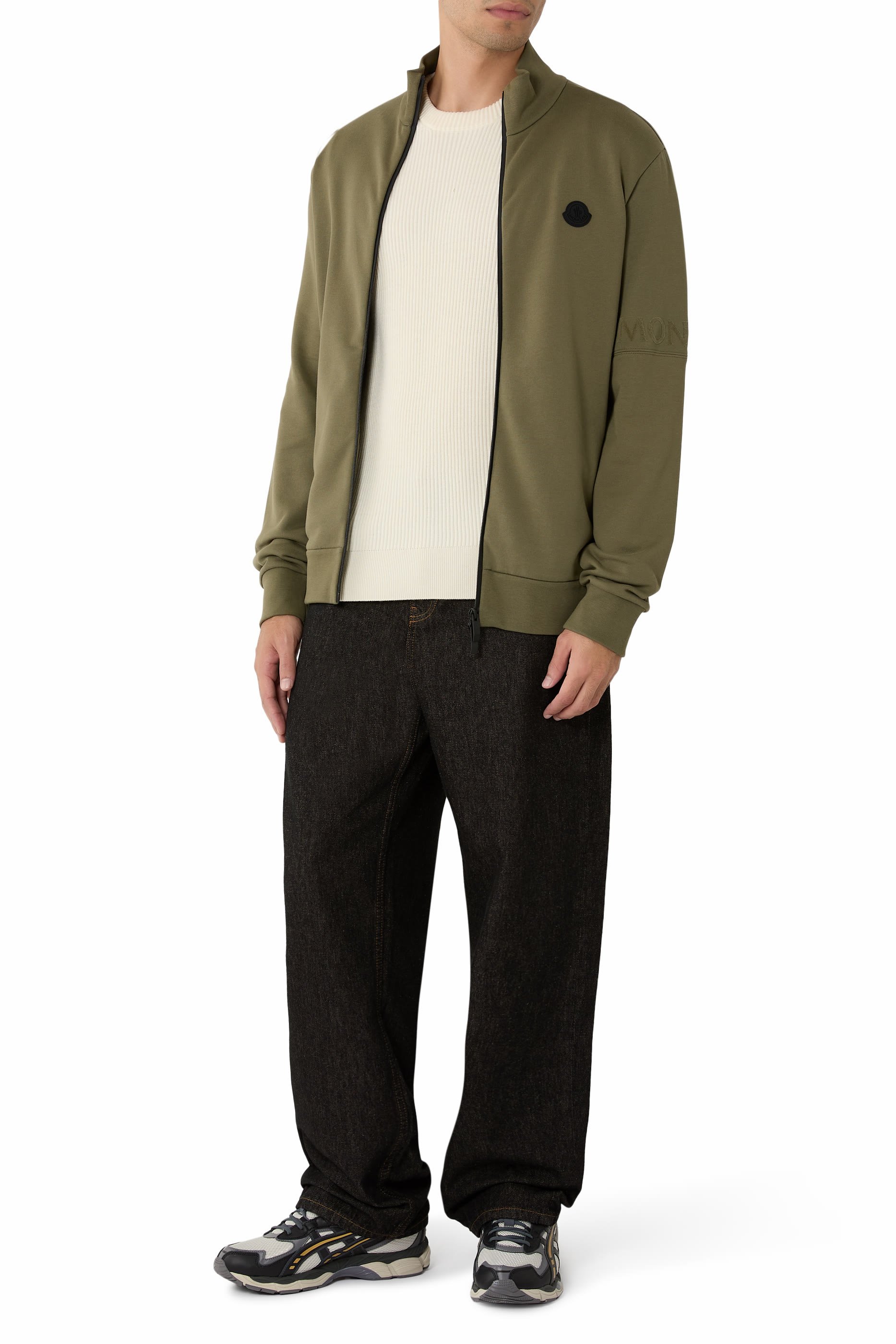 Logo Cotton Zip-Up Sweatshirt