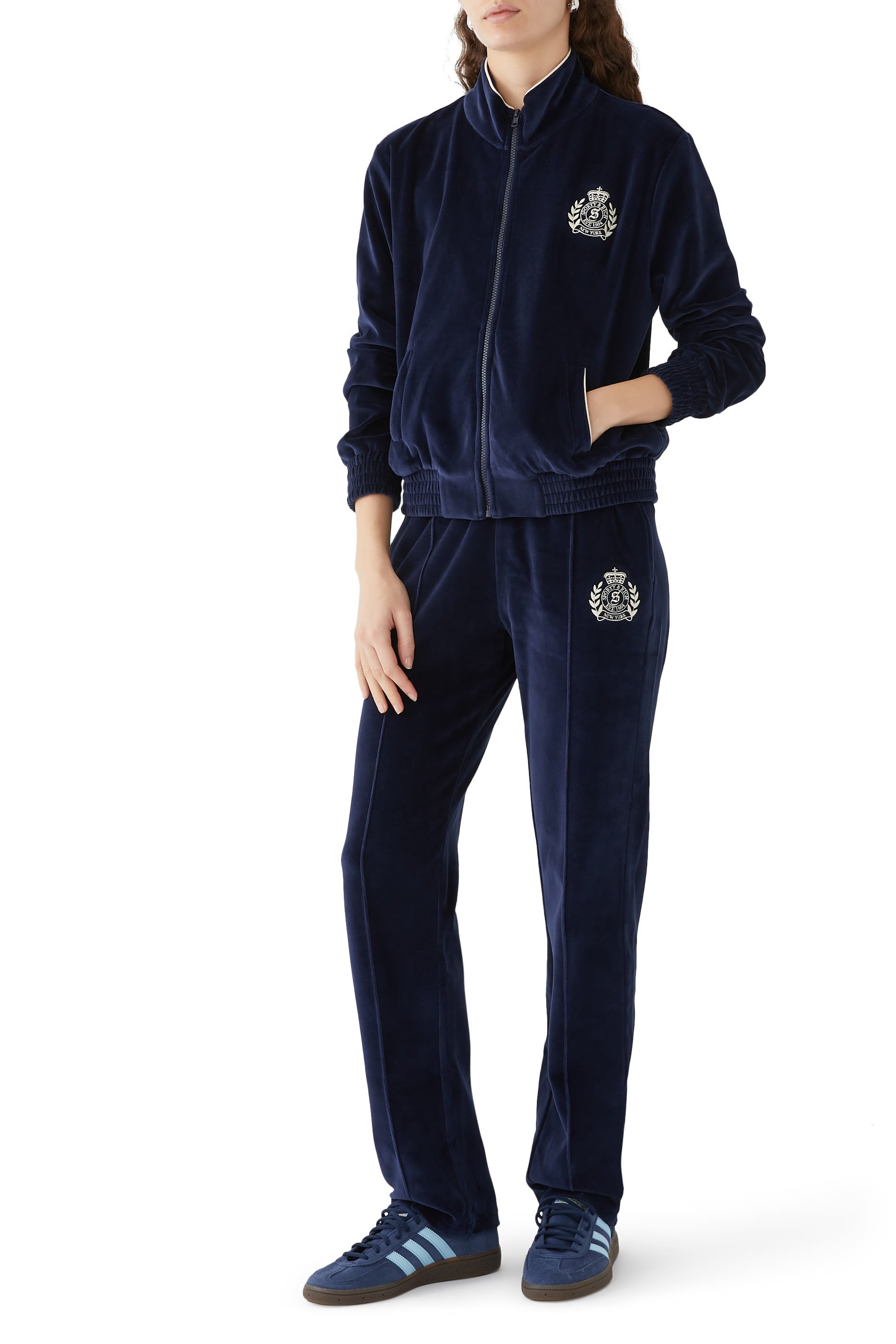 NY Crest Velour Track Jacket