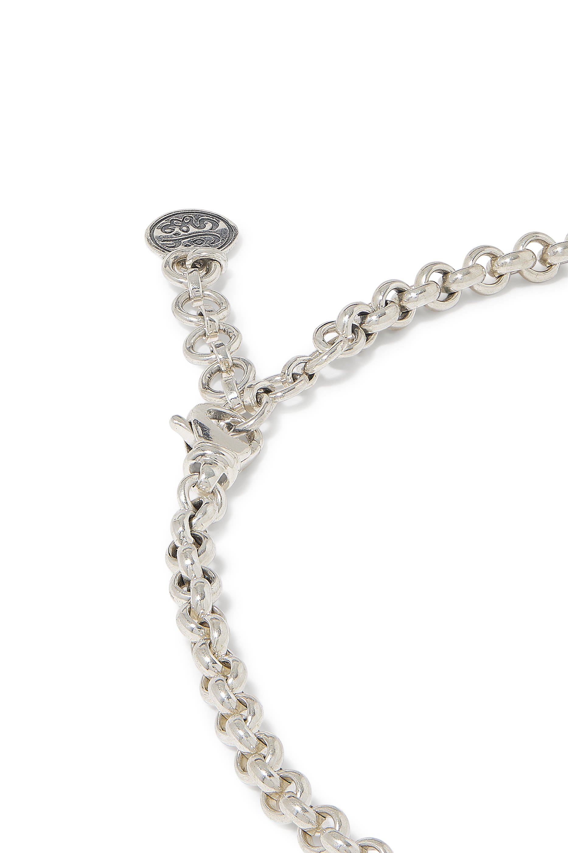 Ajour Kaf Necklace, 18K Gold & Sterling Silver