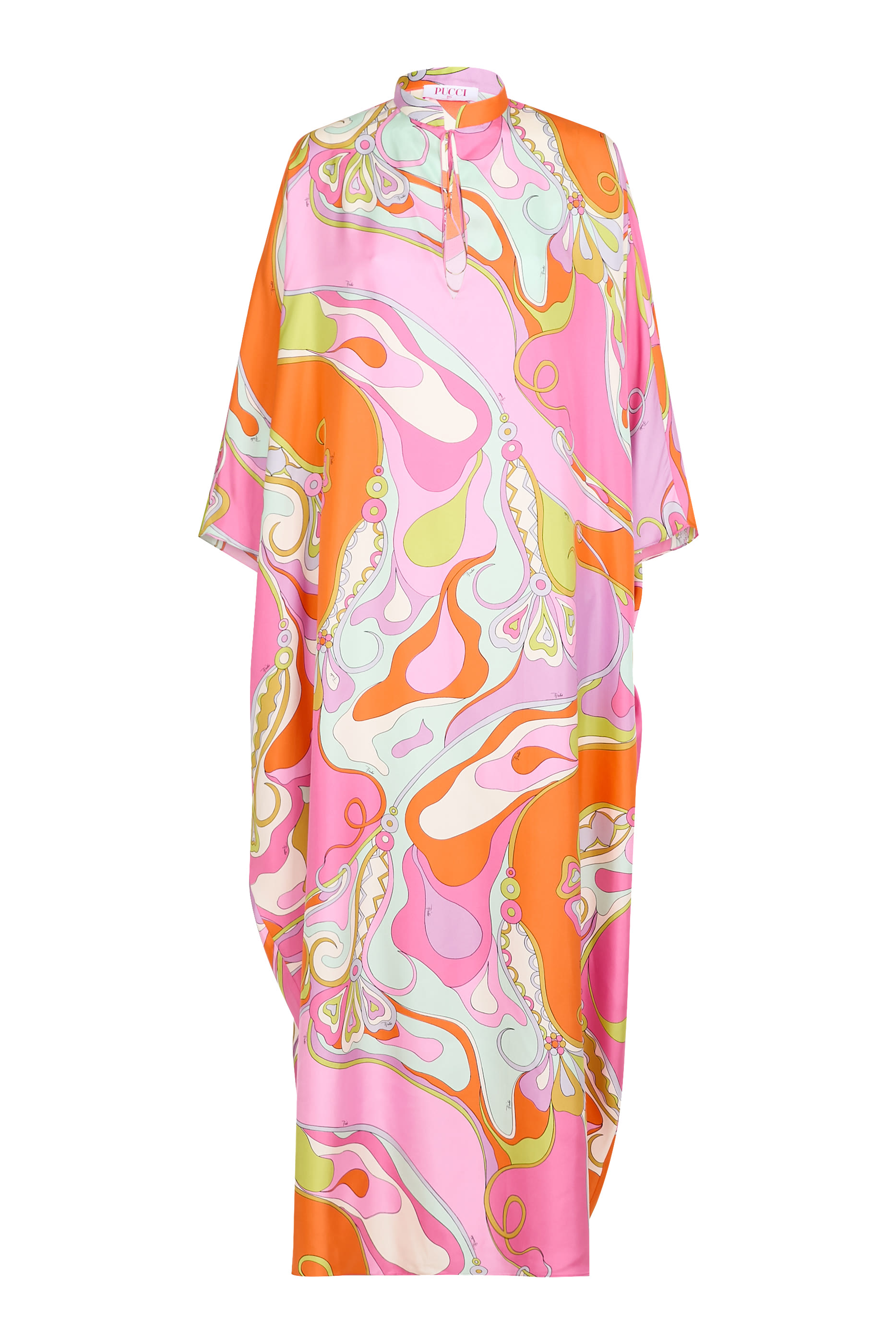 Printed Silk Twill Kaftan 