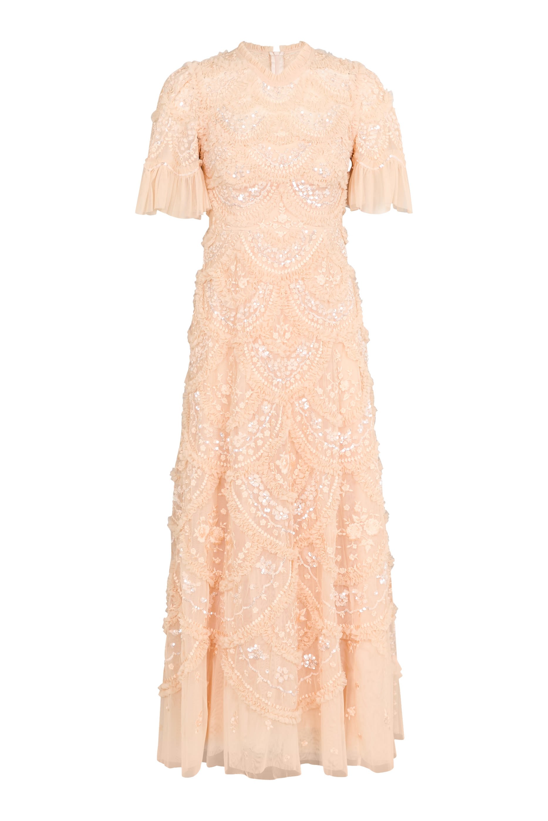 Carmen Ruffle Ankle Gown