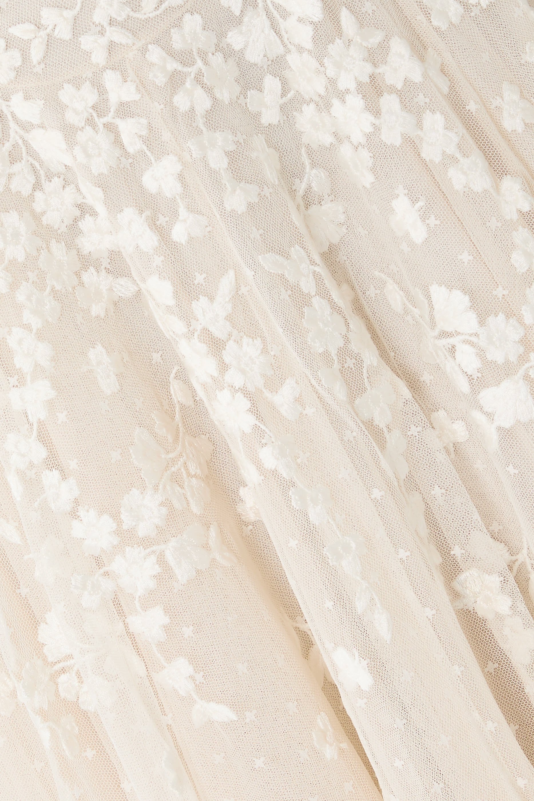 Scatter Blossom Round-Neck Ankle Gown