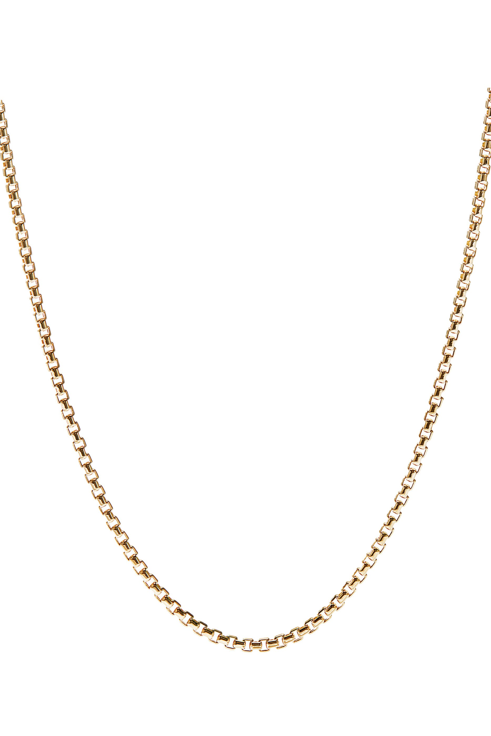 Box Chain Necklace, 18k Yellow Gold