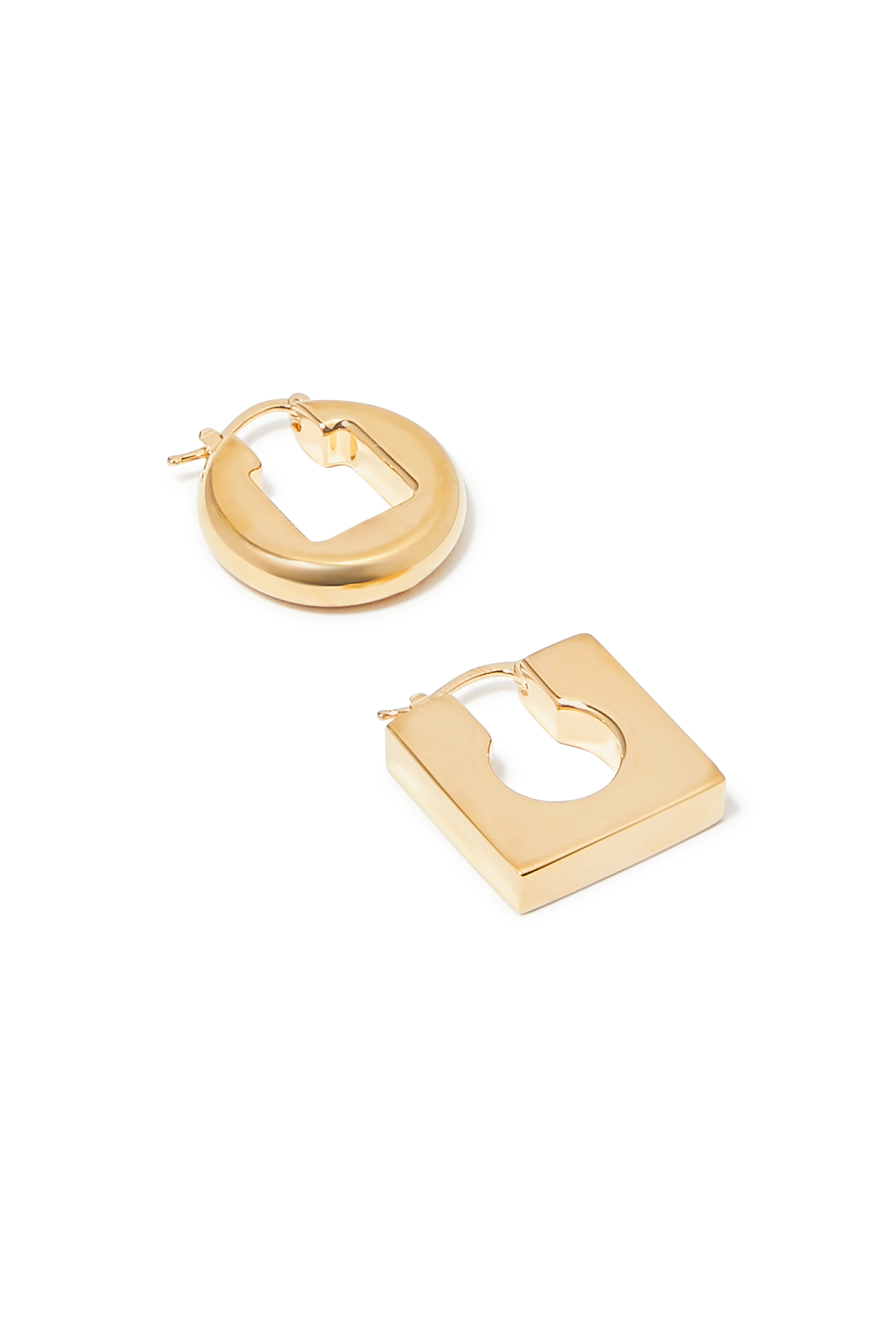 Les Boucles Asymmetrical Mini Hoop Earrings