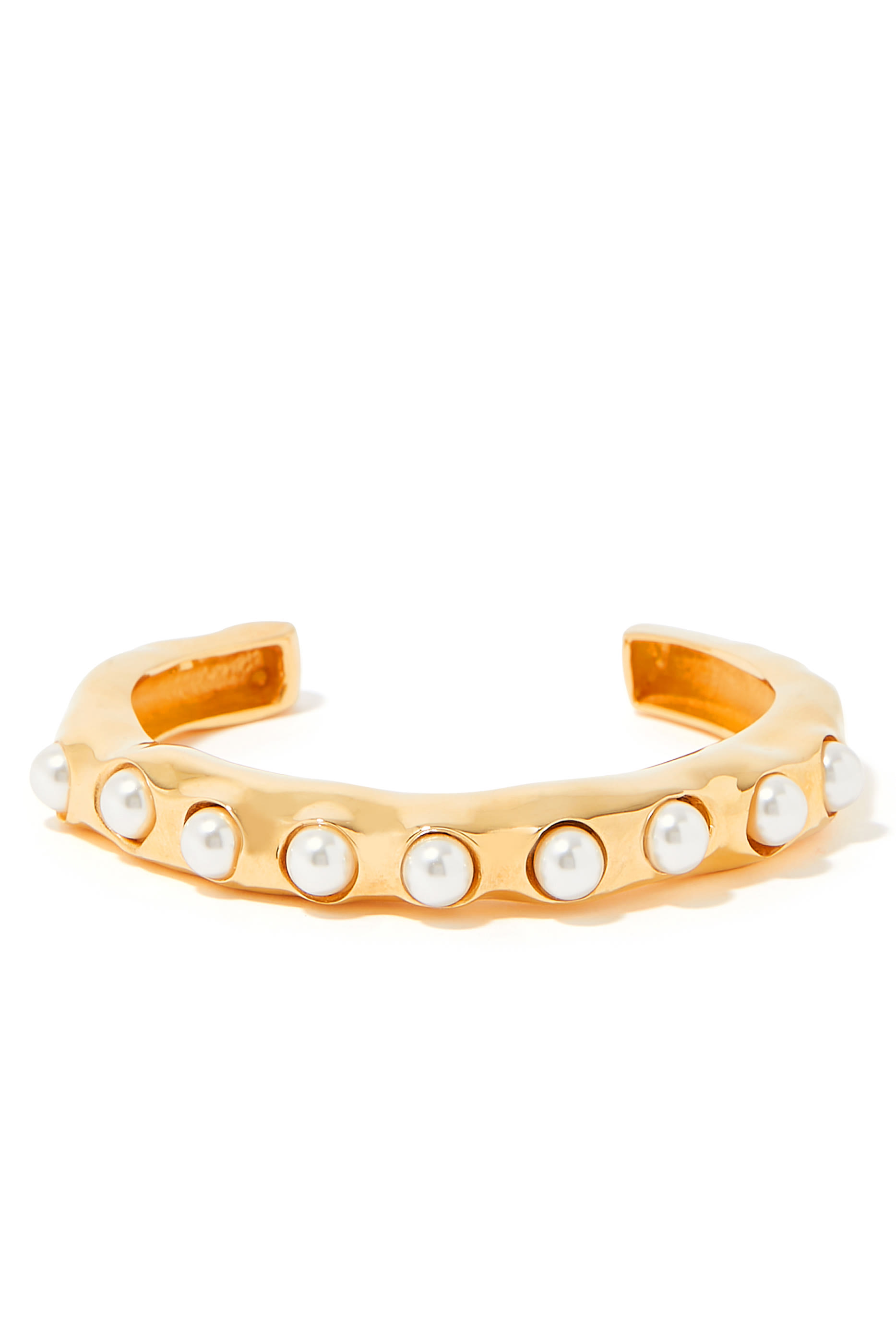 Statement Wave Pearl Cuff