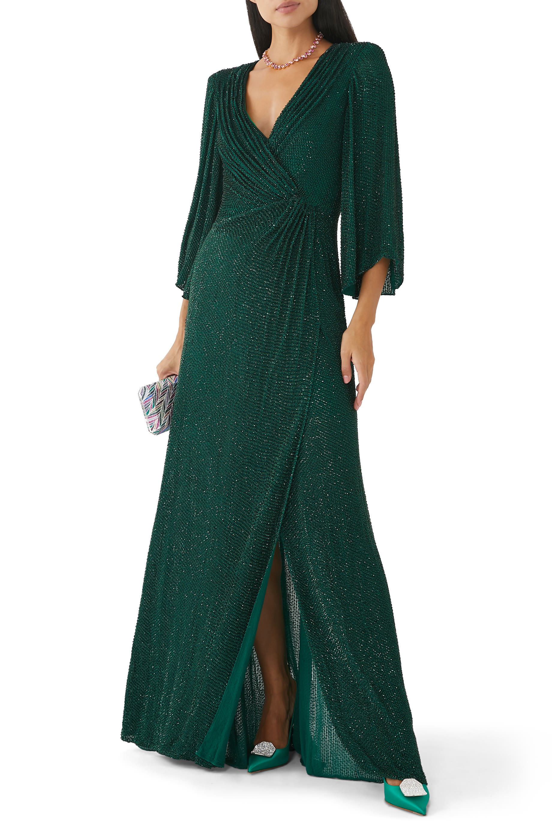 Luna Embellished Chiffon Gown