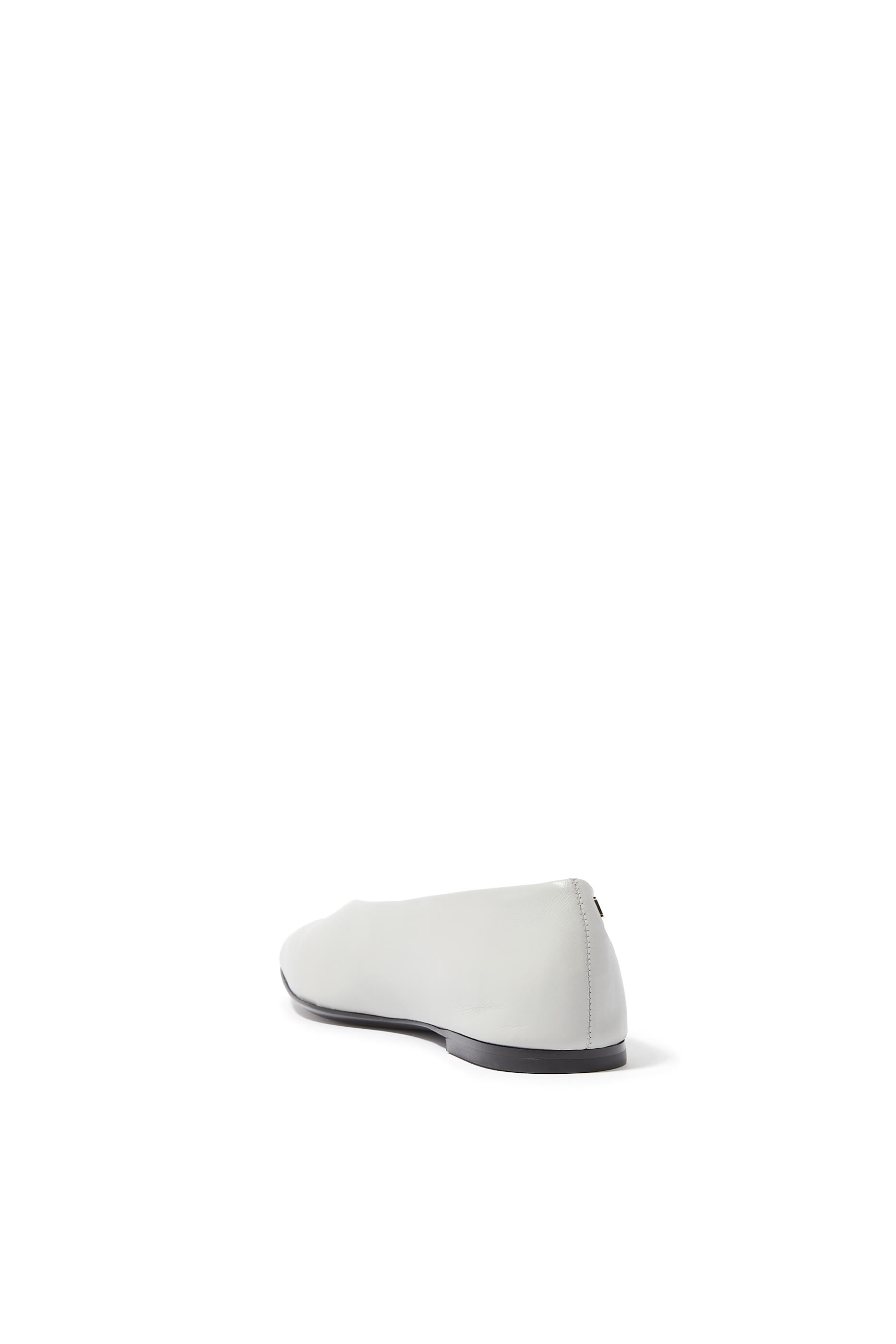 Nappa Leather Square-Toed Ballerinas