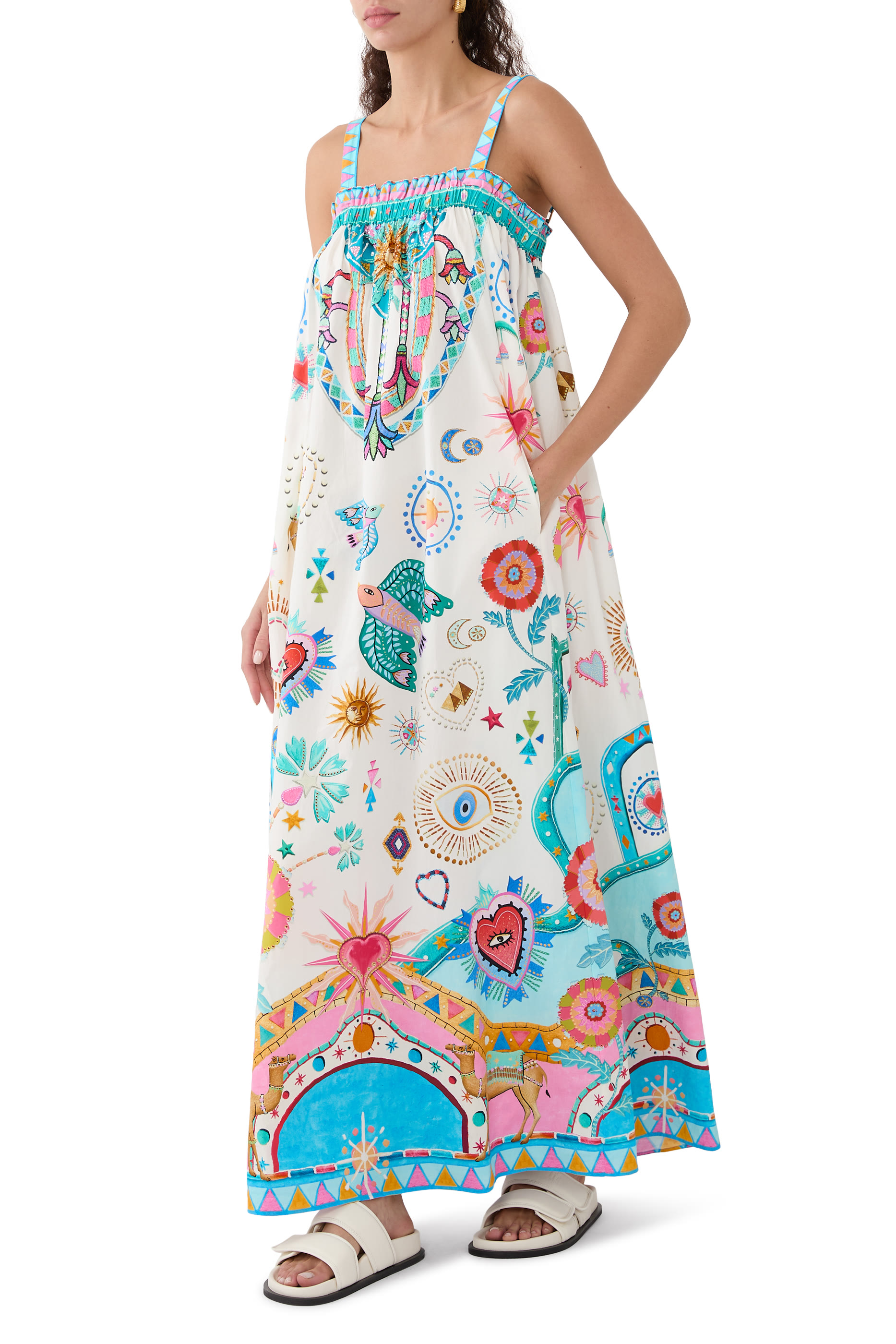 Wide Strap Maxi Sundress 