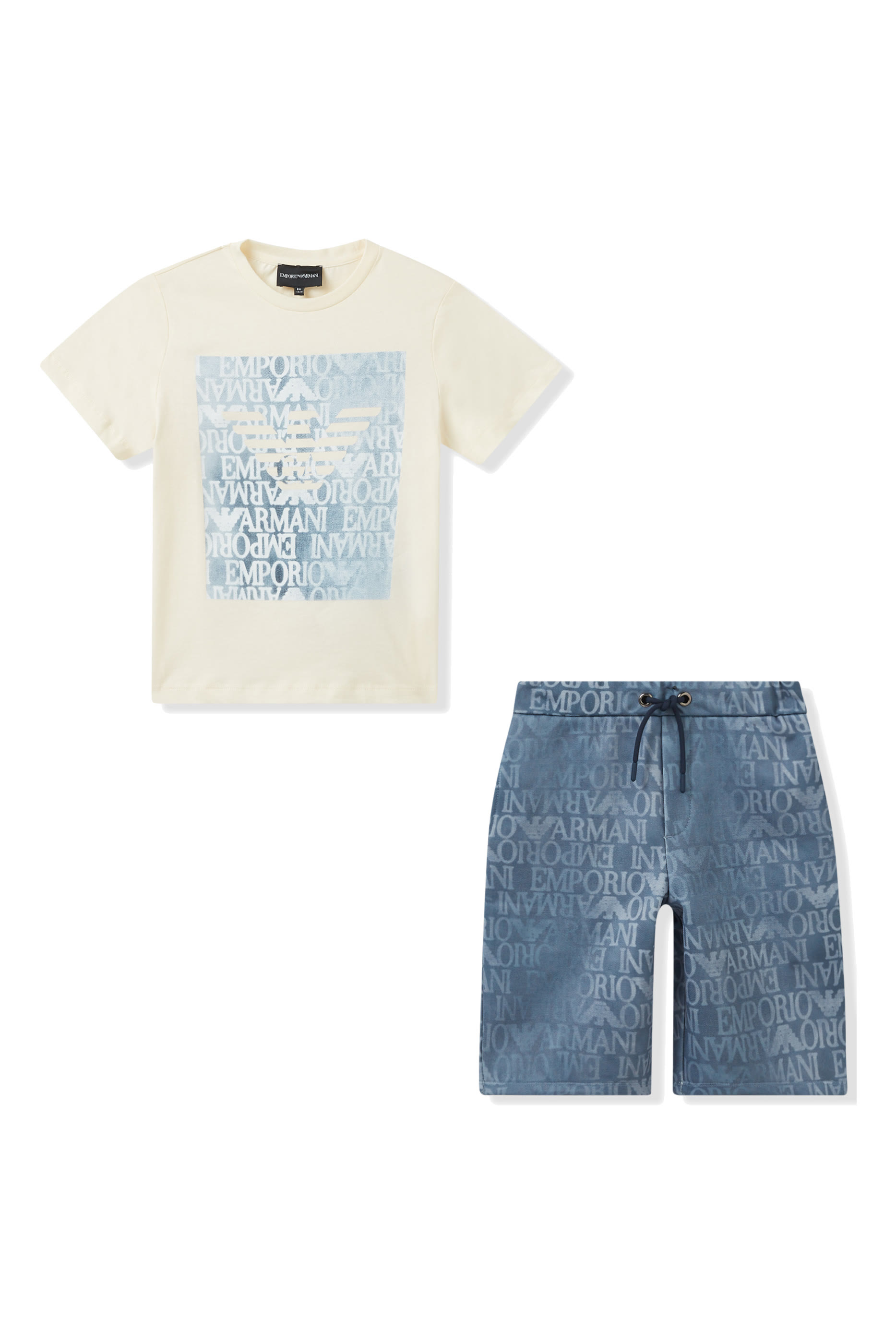 Kids Logo Text T-Shirt & Shorts Set